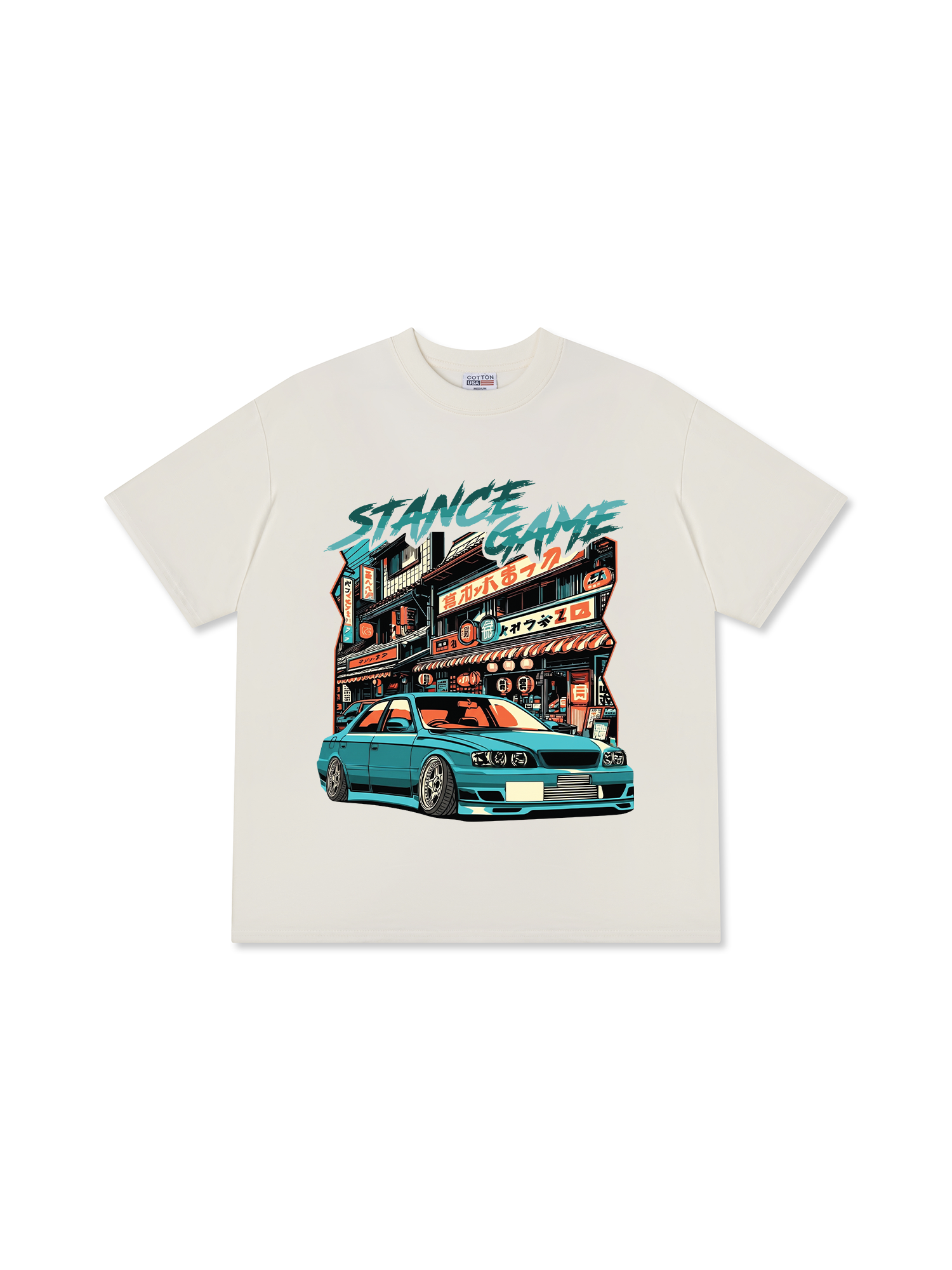 Áo Thun Relaxed Fit JDM Car Stance Game