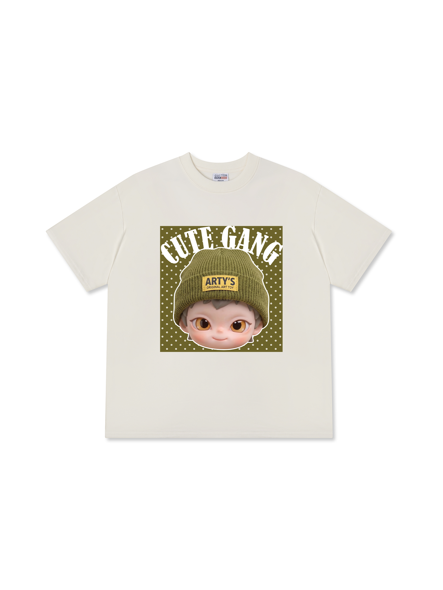 Áo Thun Relaxed Fit Cute Gang Green Dotty