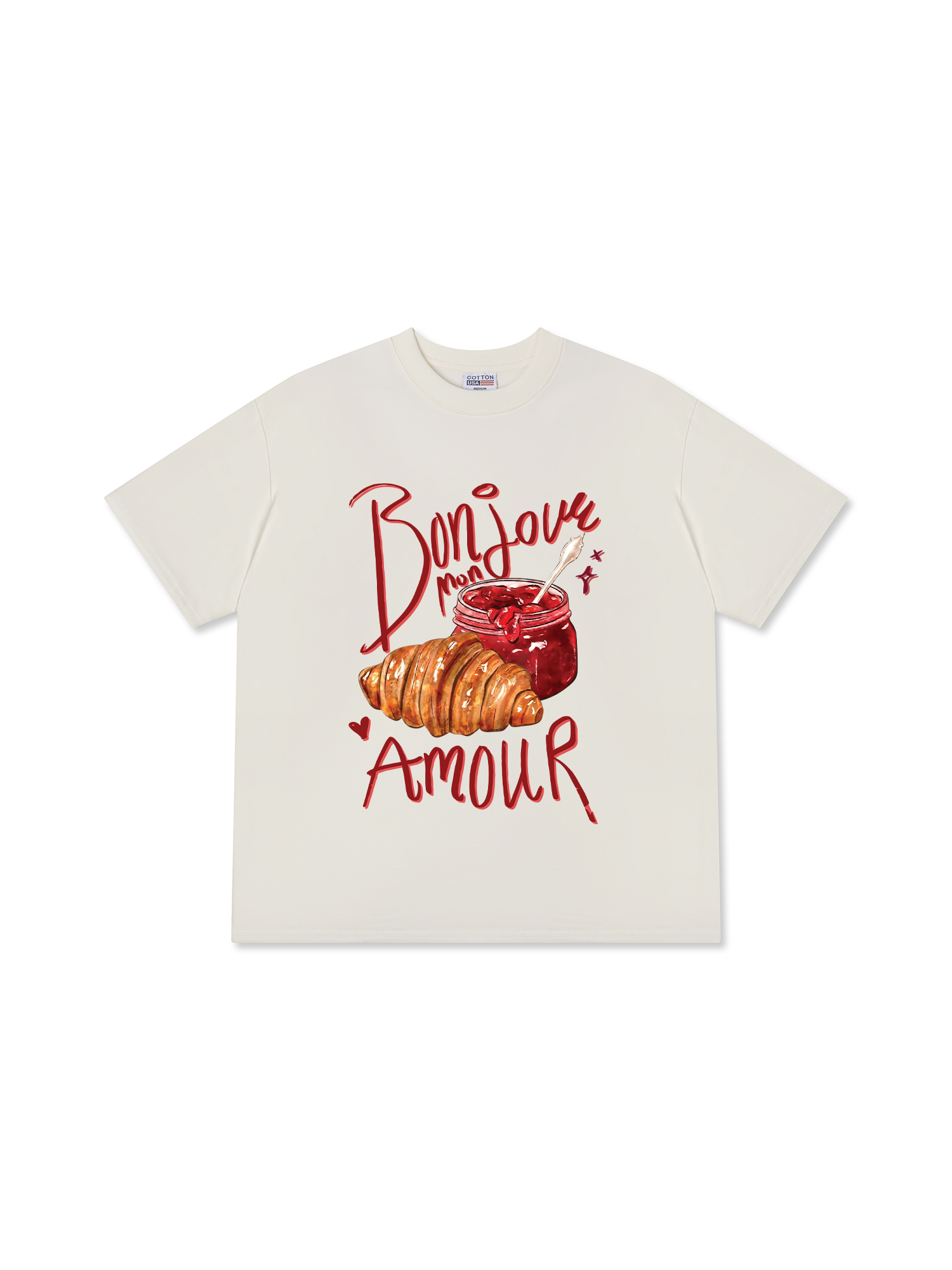 Áo Thun Relaxed Fit Yummy Mood Bonjour Amour