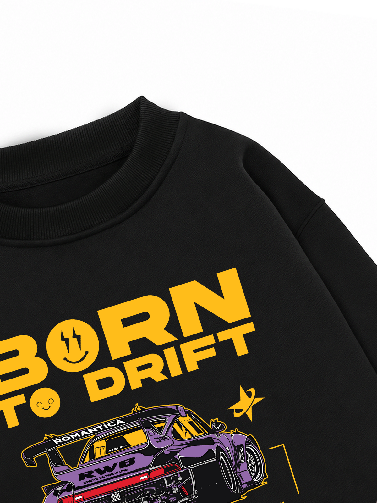 Áo Sweater Nỉ Hai Da Porsche Born To Drift