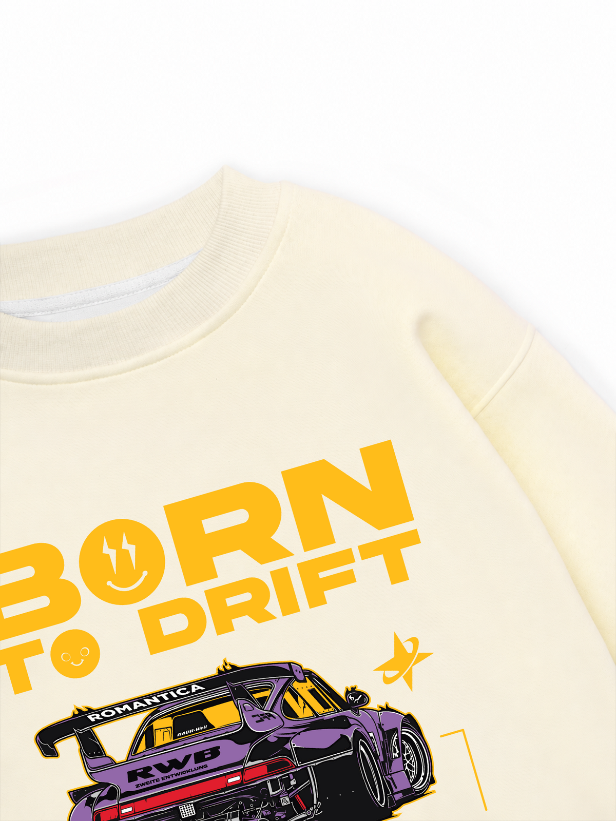 Áo Sweater Nỉ Hai Da Porsche Born To Drift