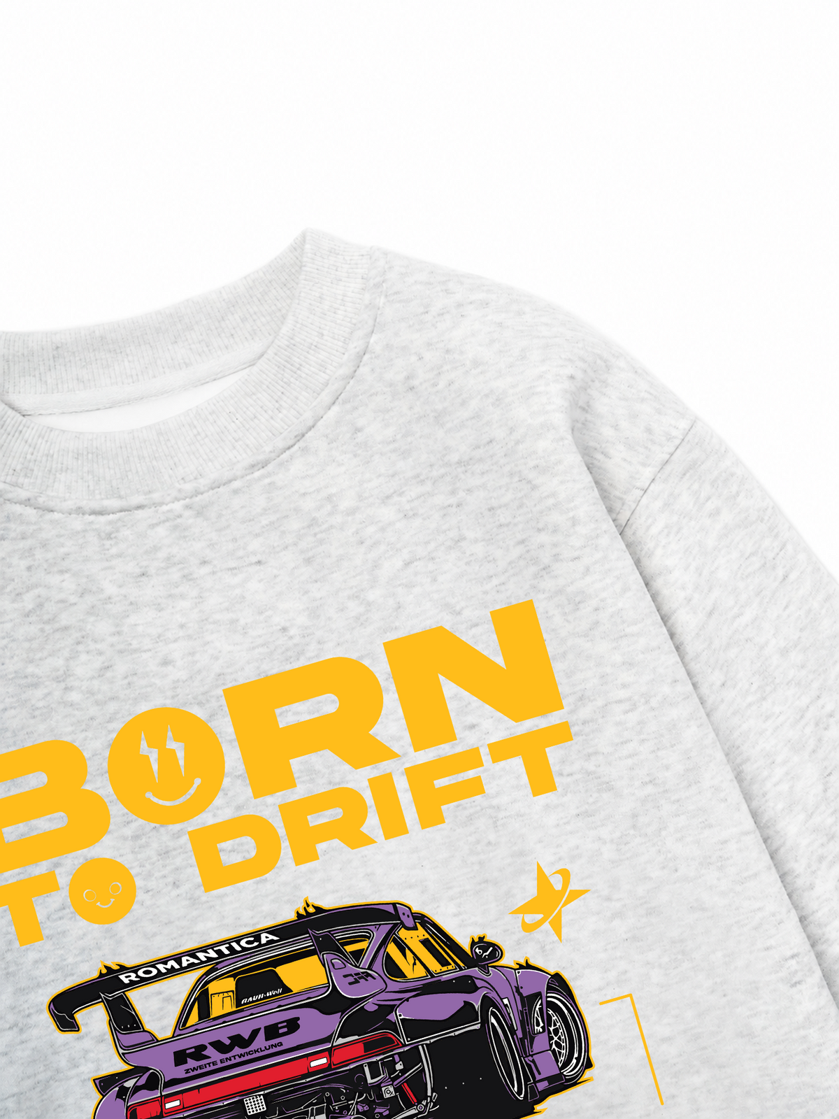 Áo Sweater Nỉ Hai Da Porsche Born To Drift