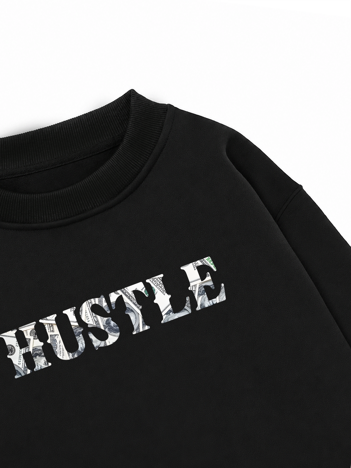 Áo Sweater Nỉ Hai Da Money Background Hustle