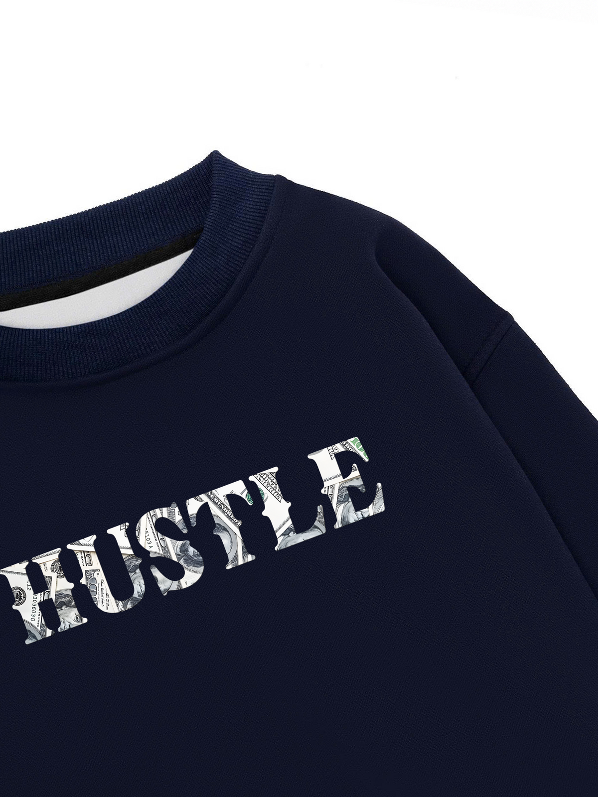 Áo Sweater Nỉ Hai Da Money Background Hustle