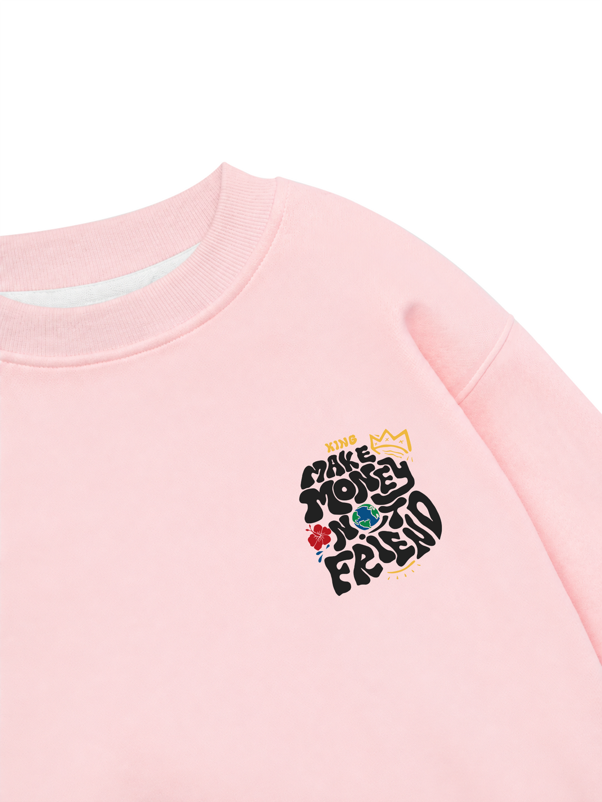 Áo Sweater Nỉ Hai Da Money King Make Not Friend