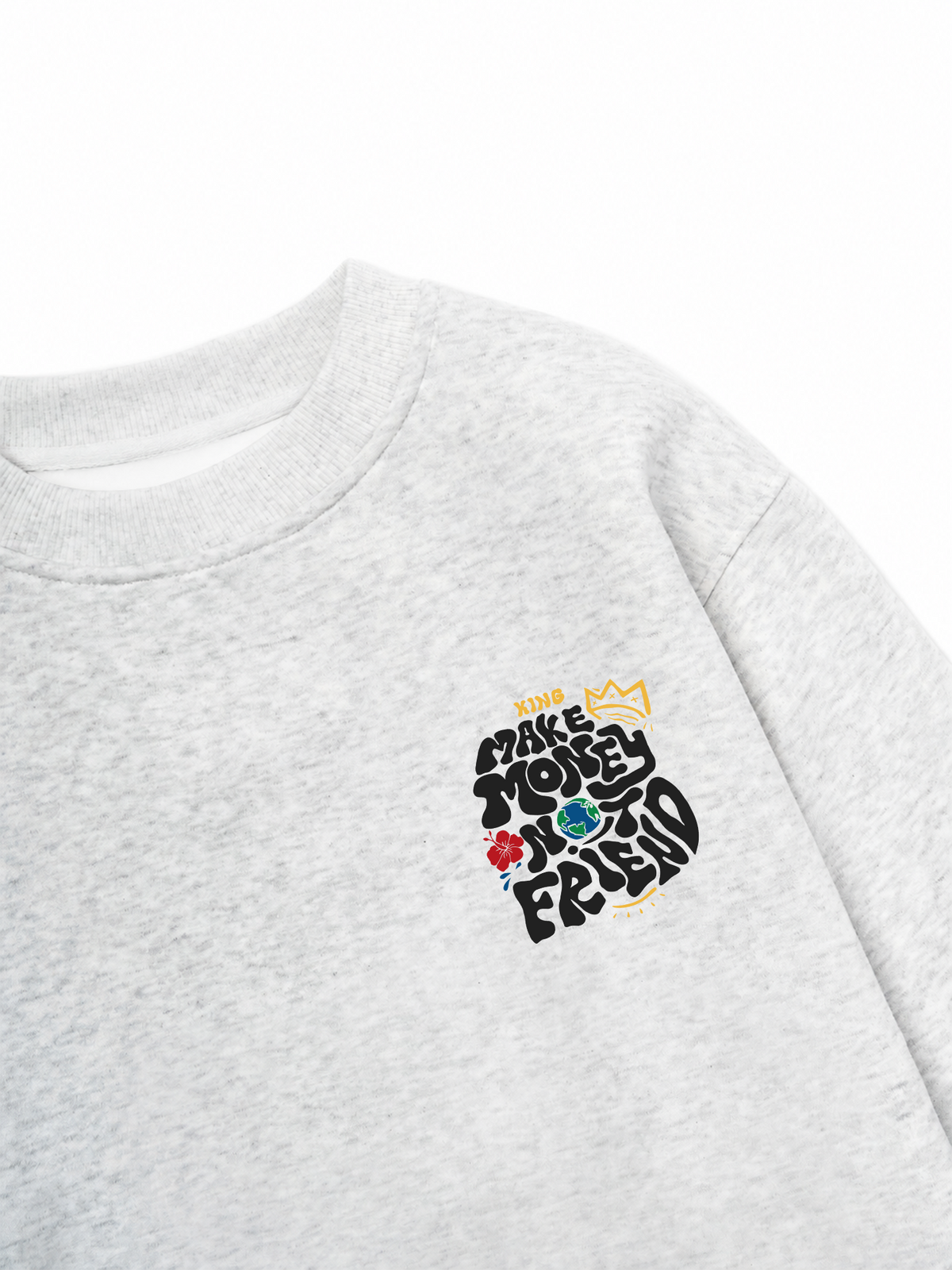 Áo Sweater Nỉ Hai Da Money King Make Not Friend