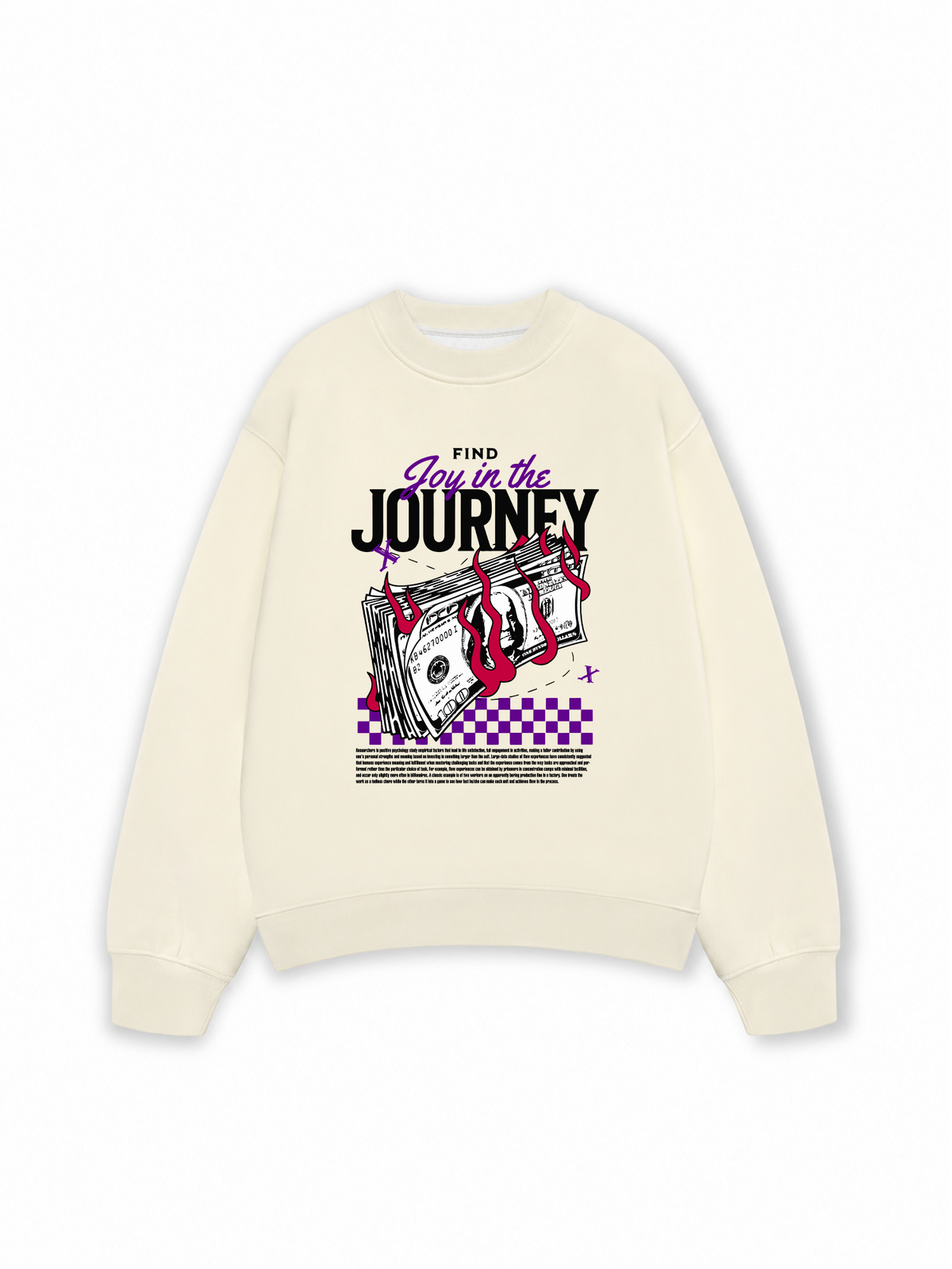 Áo Sweater Nỉ Hai Da Money Find Joy In The Journey