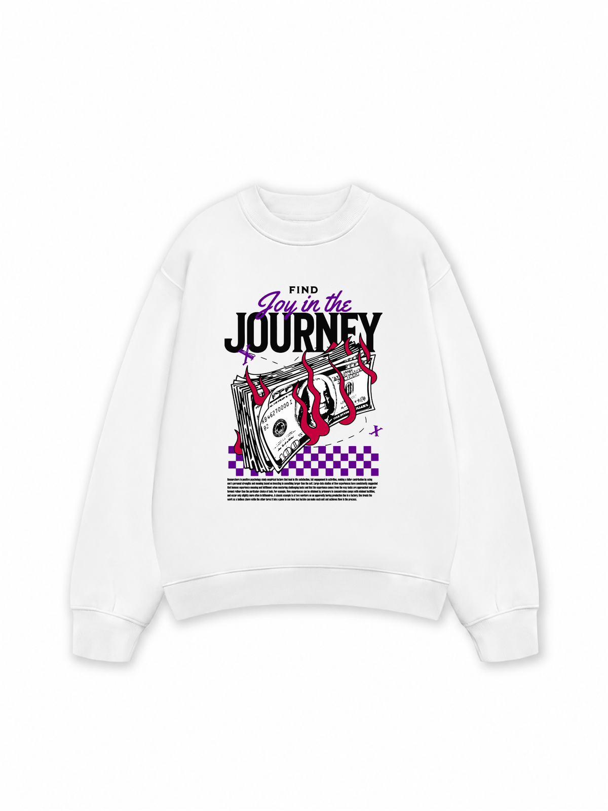 Áo Sweater Nỉ Hai Da Money Find Joy In The Journey