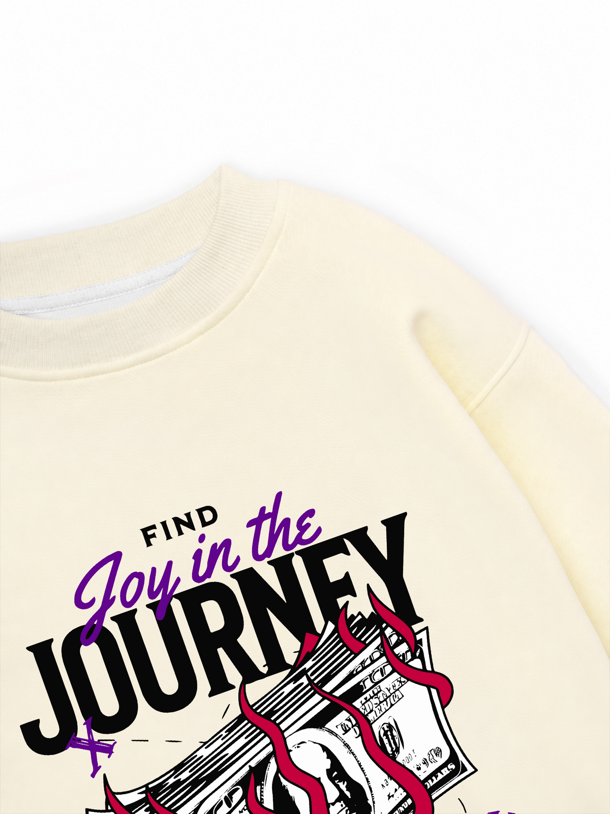 Áo Sweater Nỉ Hai Da Money Find Joy In The Journey