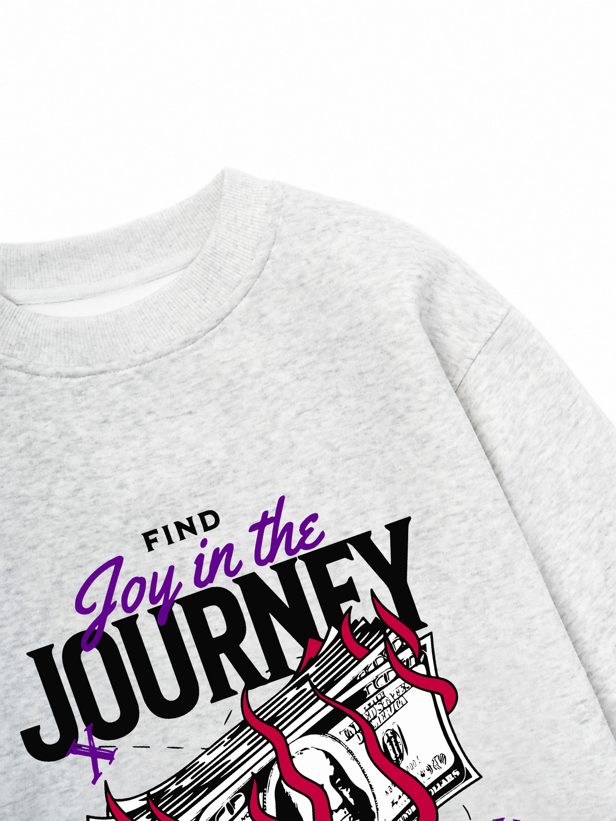 Áo Sweater Nỉ Hai Da Money Find Joy In The Journey
