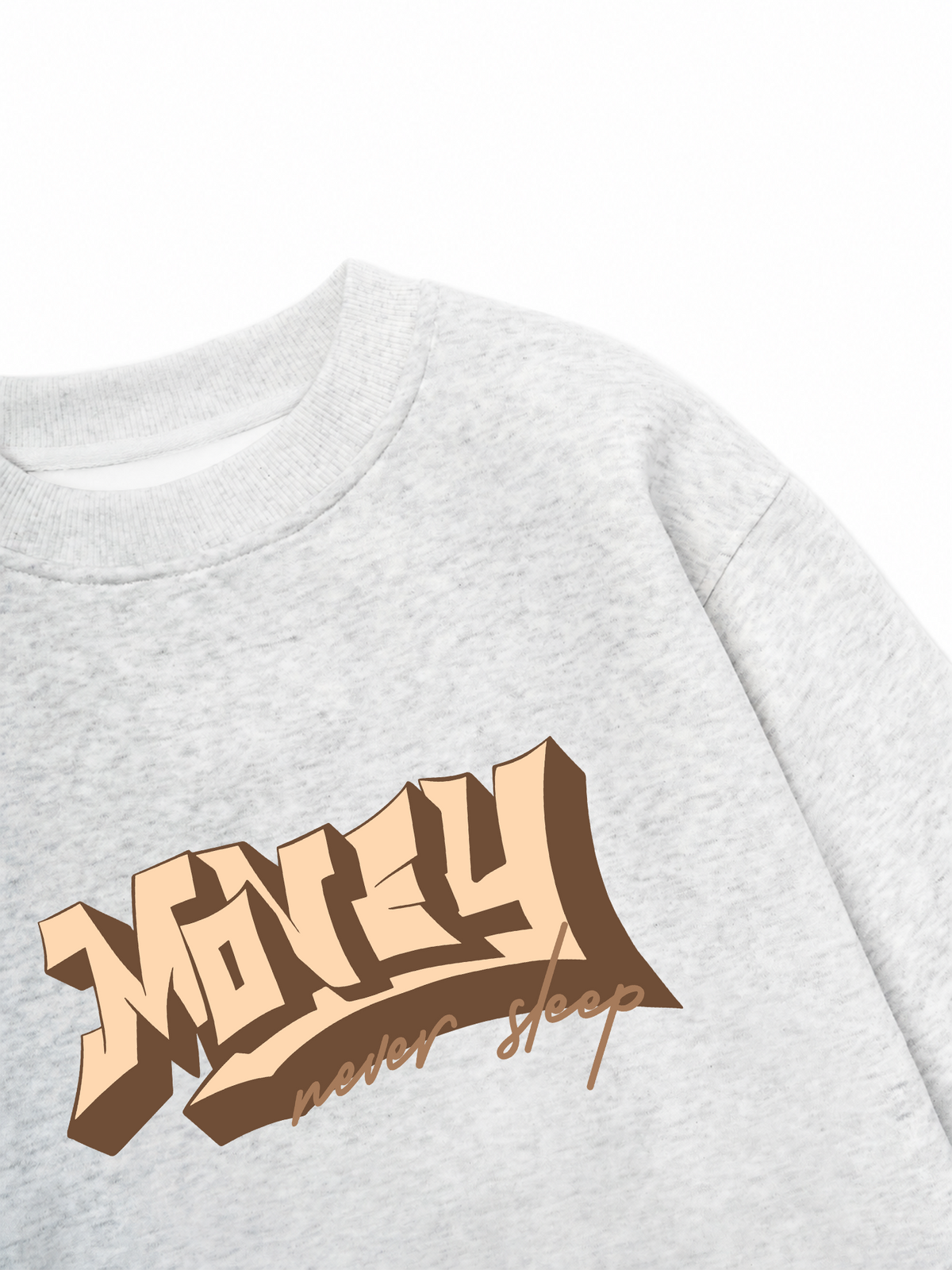 Áo Sweater Nỉ Hai Da Money Never Sleep