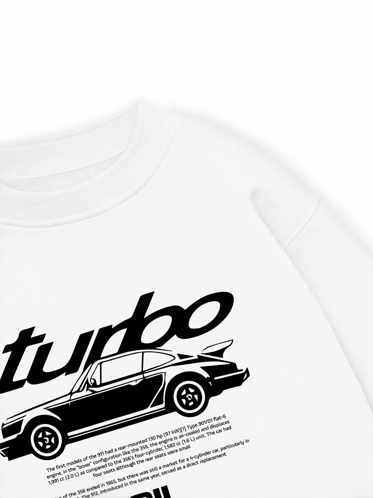 Áo Sweater Nỉ Hai Da Porsche Classic 911 Turbo