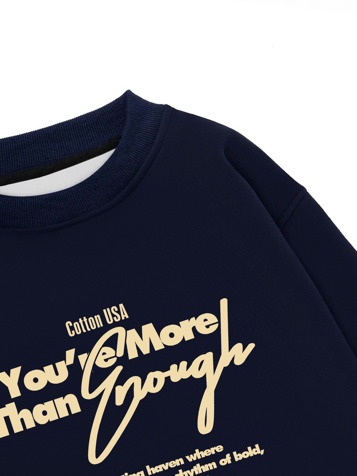 Áo Sweater Nỉ Hai Da USA More Than Enough