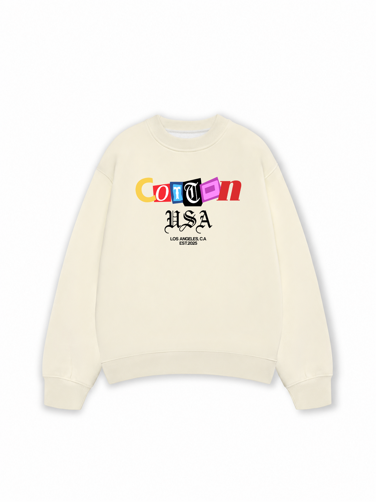 Áo Sweater Nỉ Hai Da USA Paper Cut