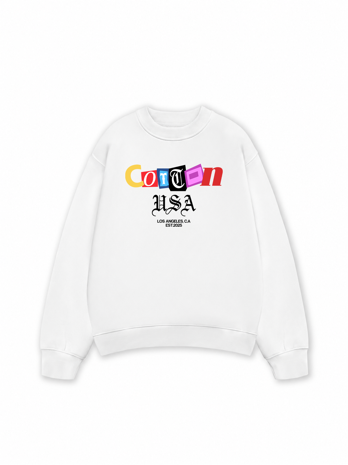 Áo Sweater Nỉ Hai Da USA Paper Cut