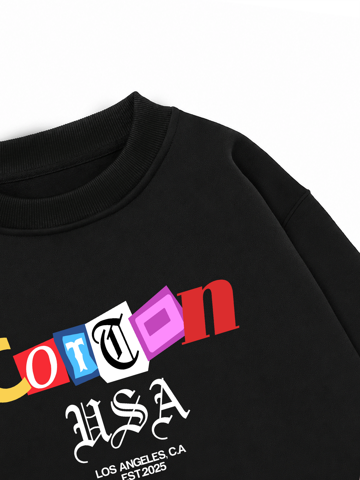 Áo Sweater Nỉ Hai Da USA Paper Cut