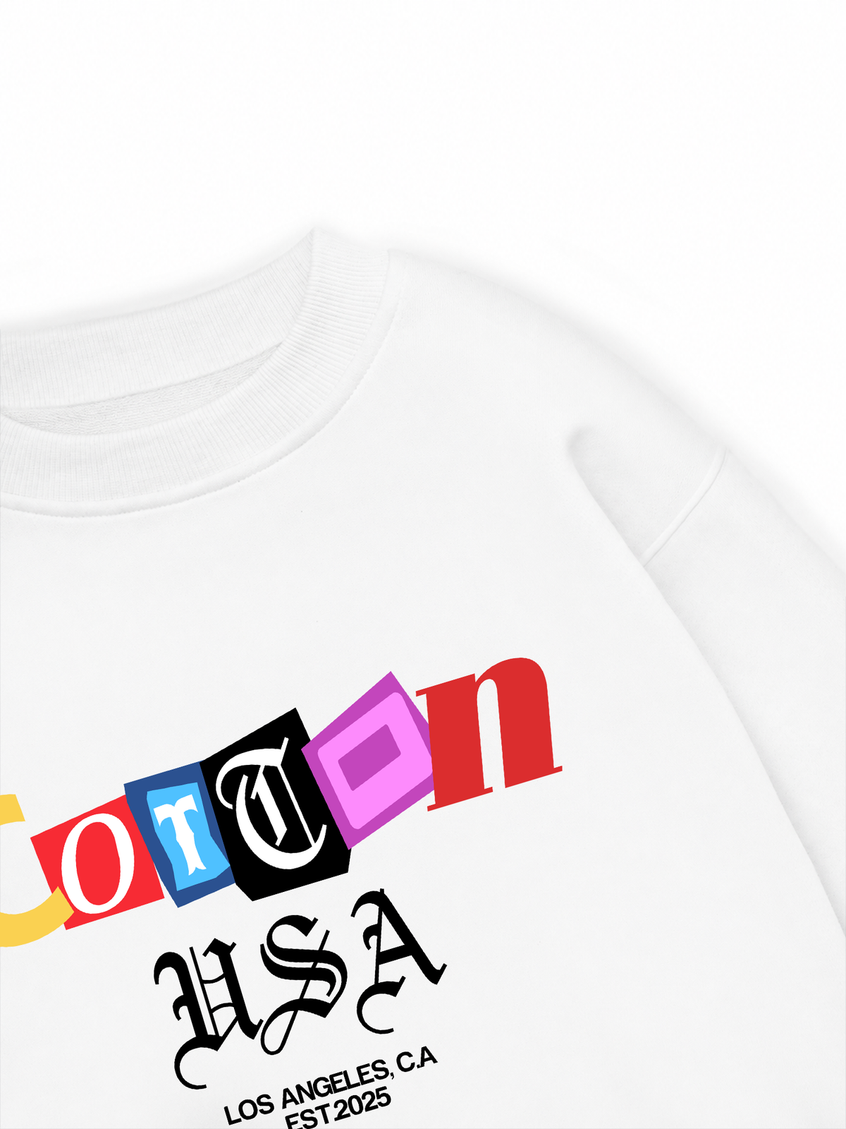 Áo Sweater Nỉ Hai Da USA Paper Cut