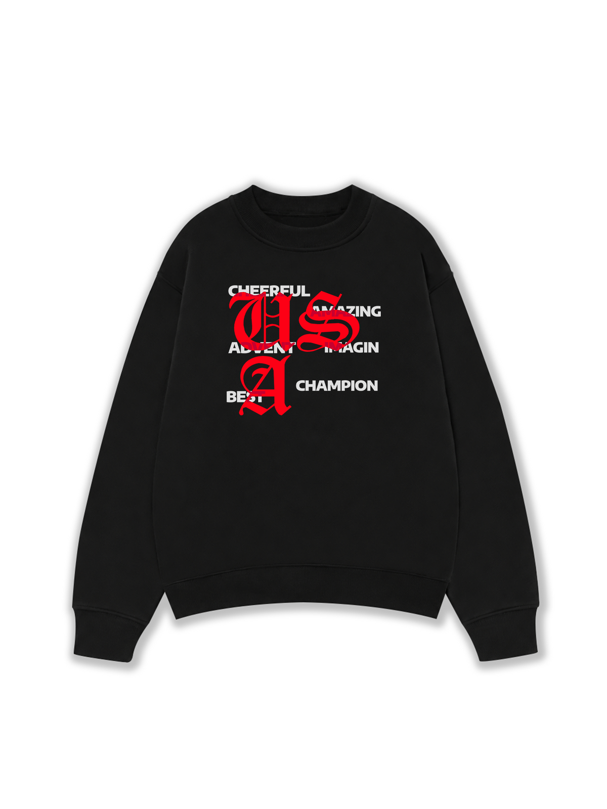 Áo Sweater Nỉ Hai Da USA Classic Positive