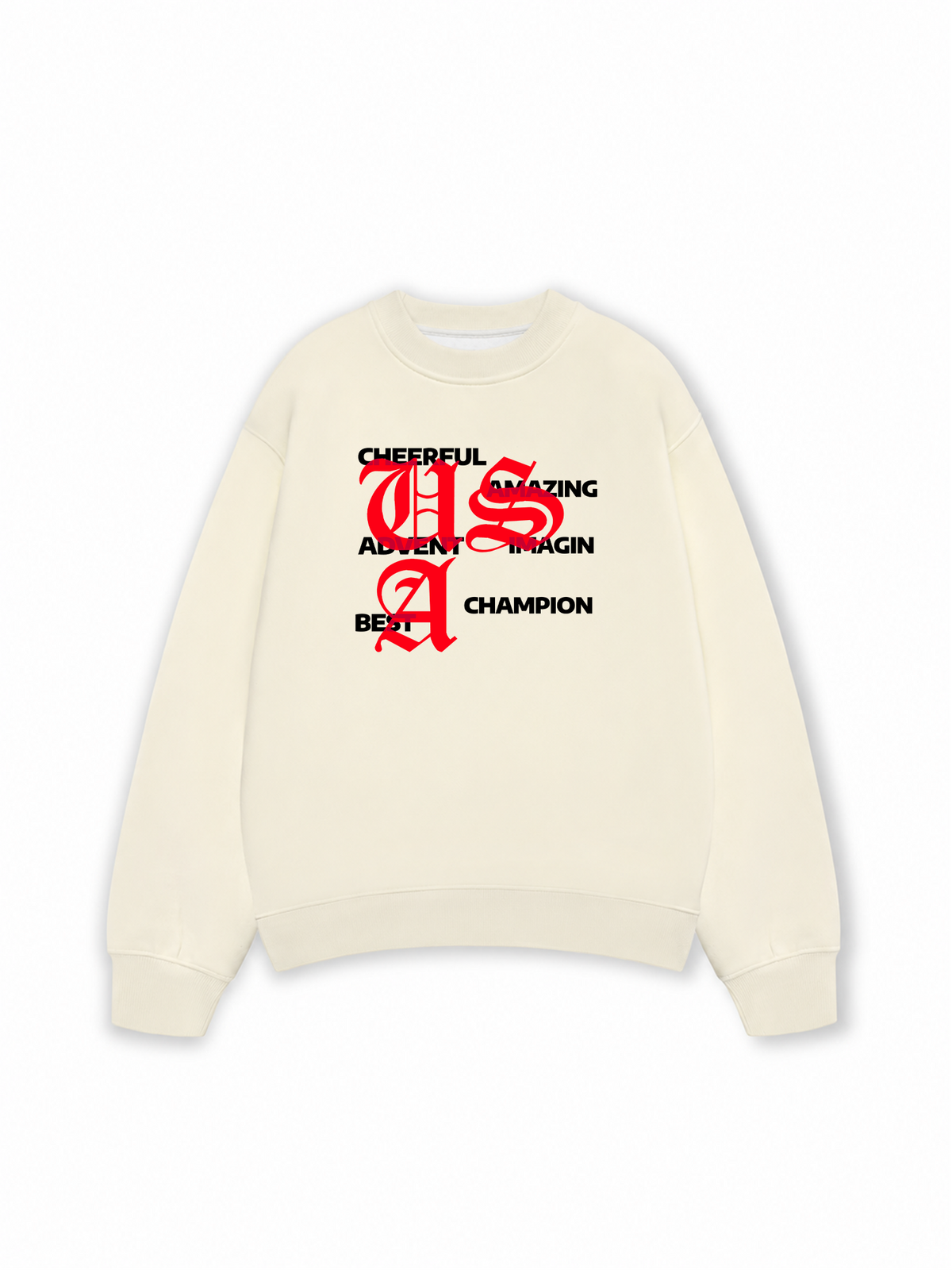 Áo Sweater Nỉ Hai Da USA Classic Positive