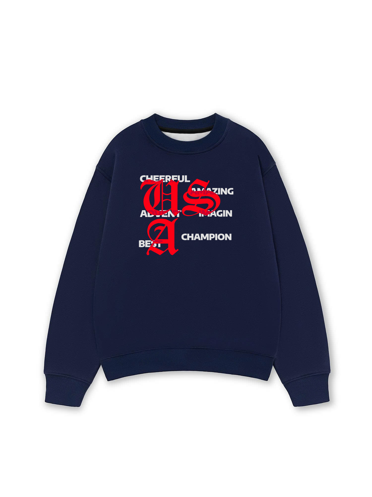 Áo Sweater Nỉ Hai Da USA Classic Positive