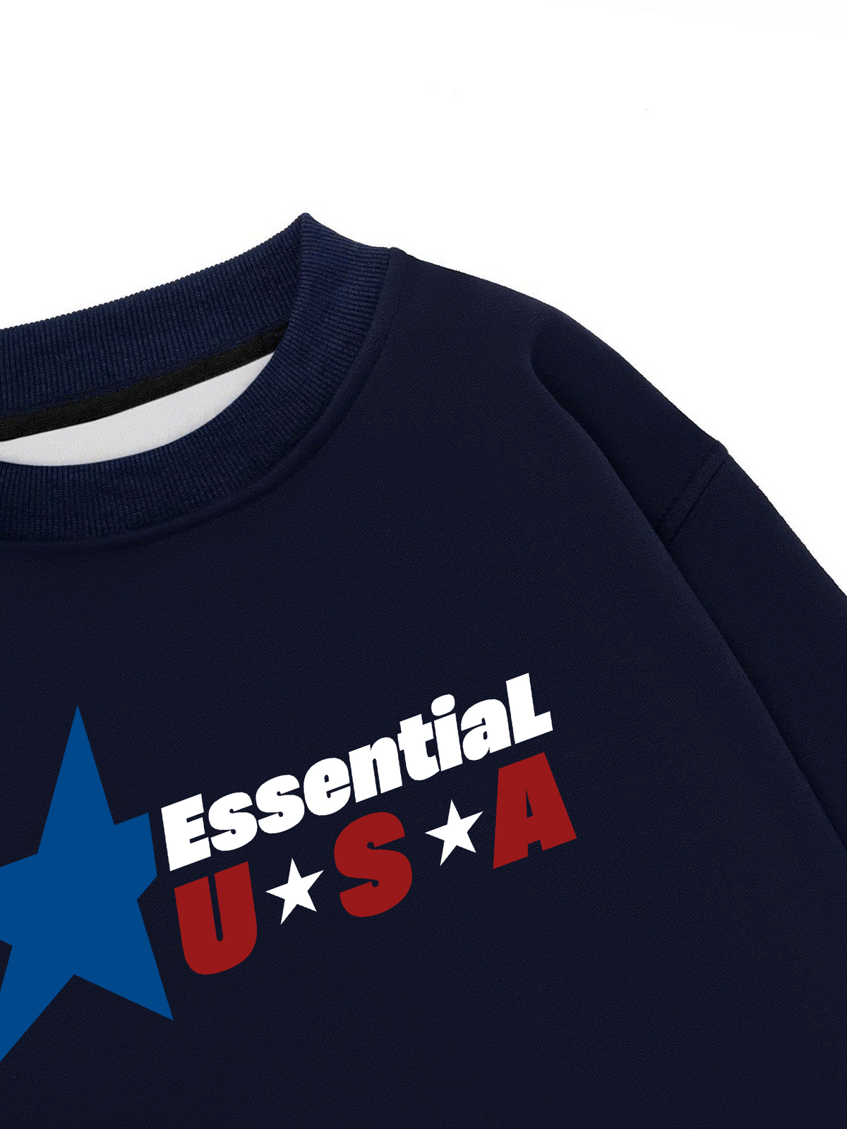 Áo Sweater Nỉ Hai Da USA Essential Prime