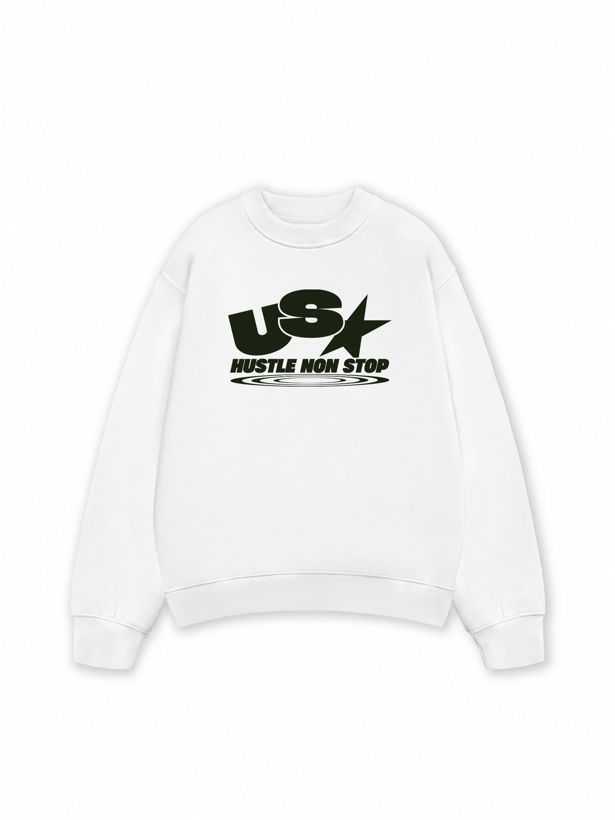 Áo Sweater Nỉ Hai Da USA Hustle Non Stop