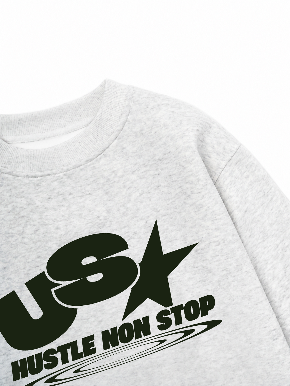 Áo Sweater Nỉ Hai Da USA Hustle Non Stop
