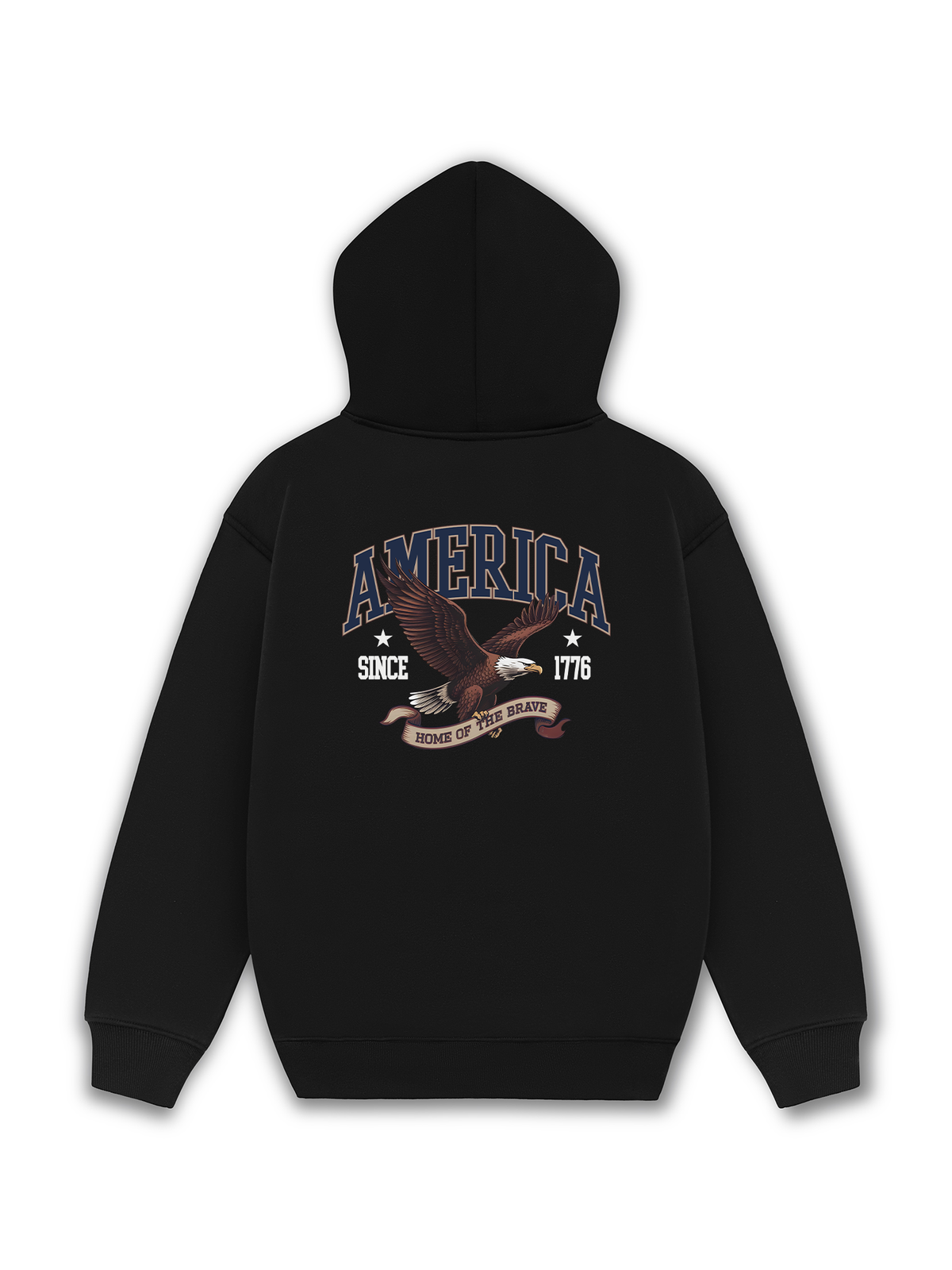 Áo Hoodie Nỉ Hai Da USA Home Of The Brave