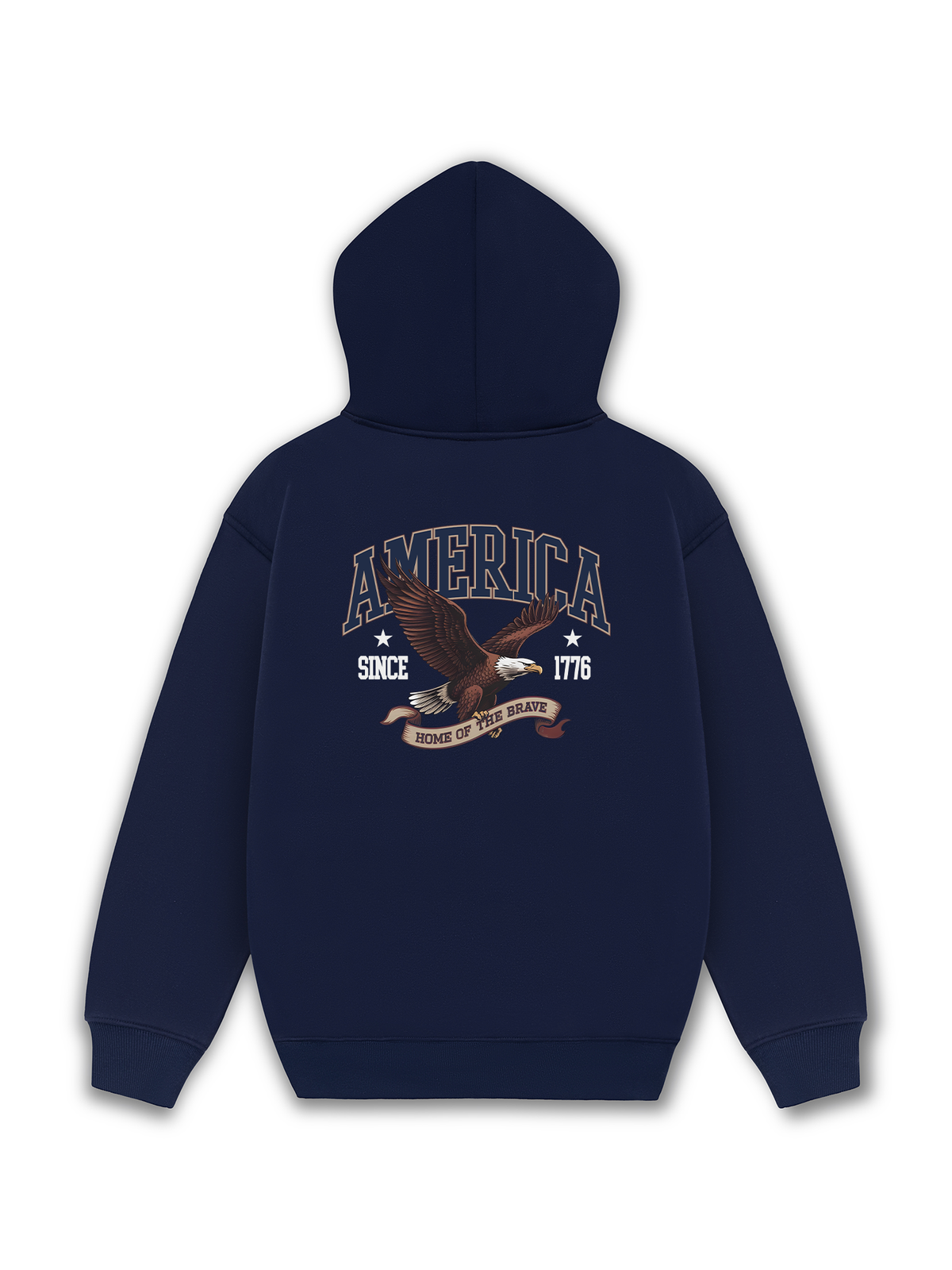 Áo Hoodie Nỉ Hai Da USA Home Of The Brave