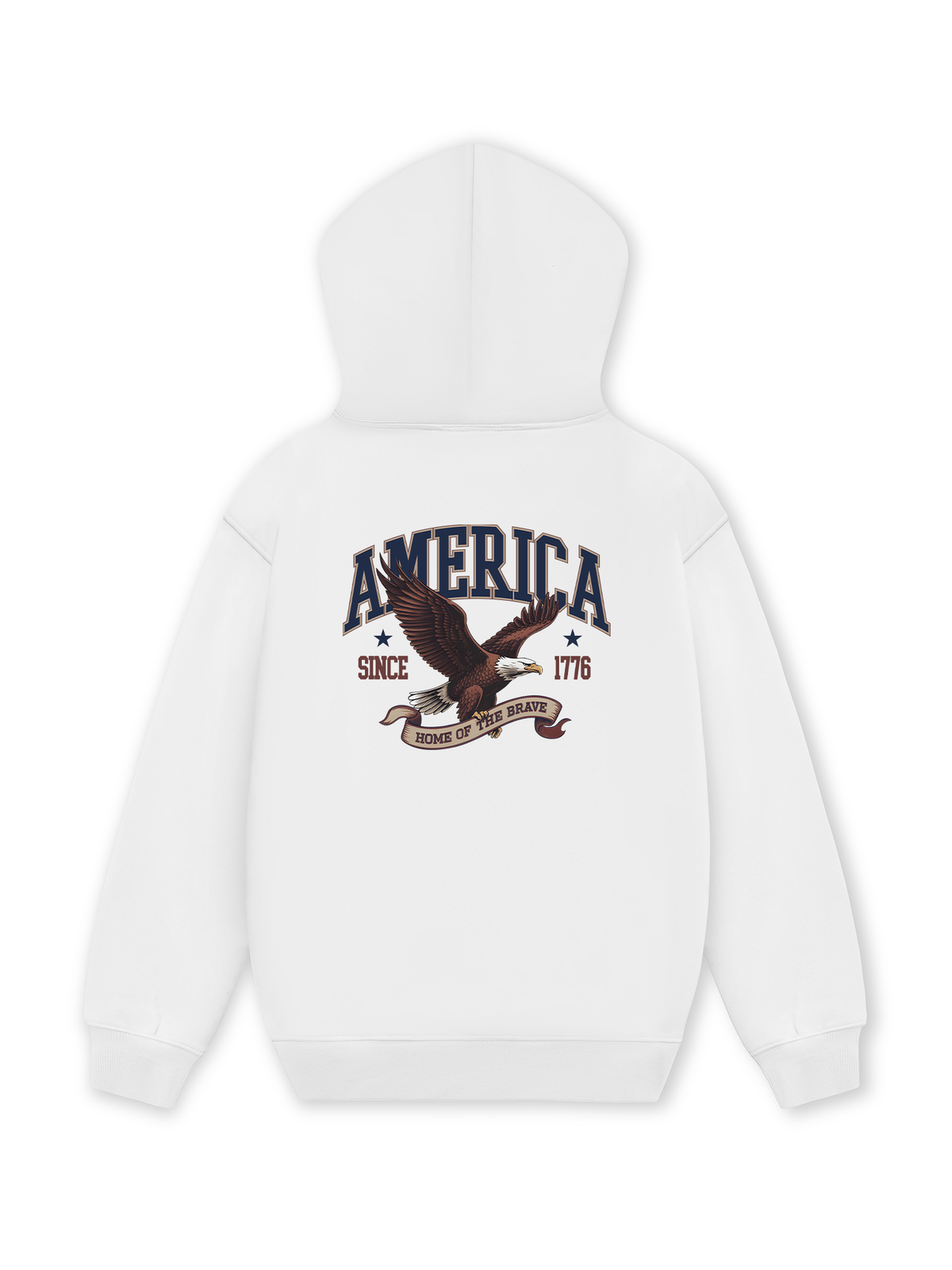 Áo Hoodie Nỉ Hai Da USA Home Of The Brave