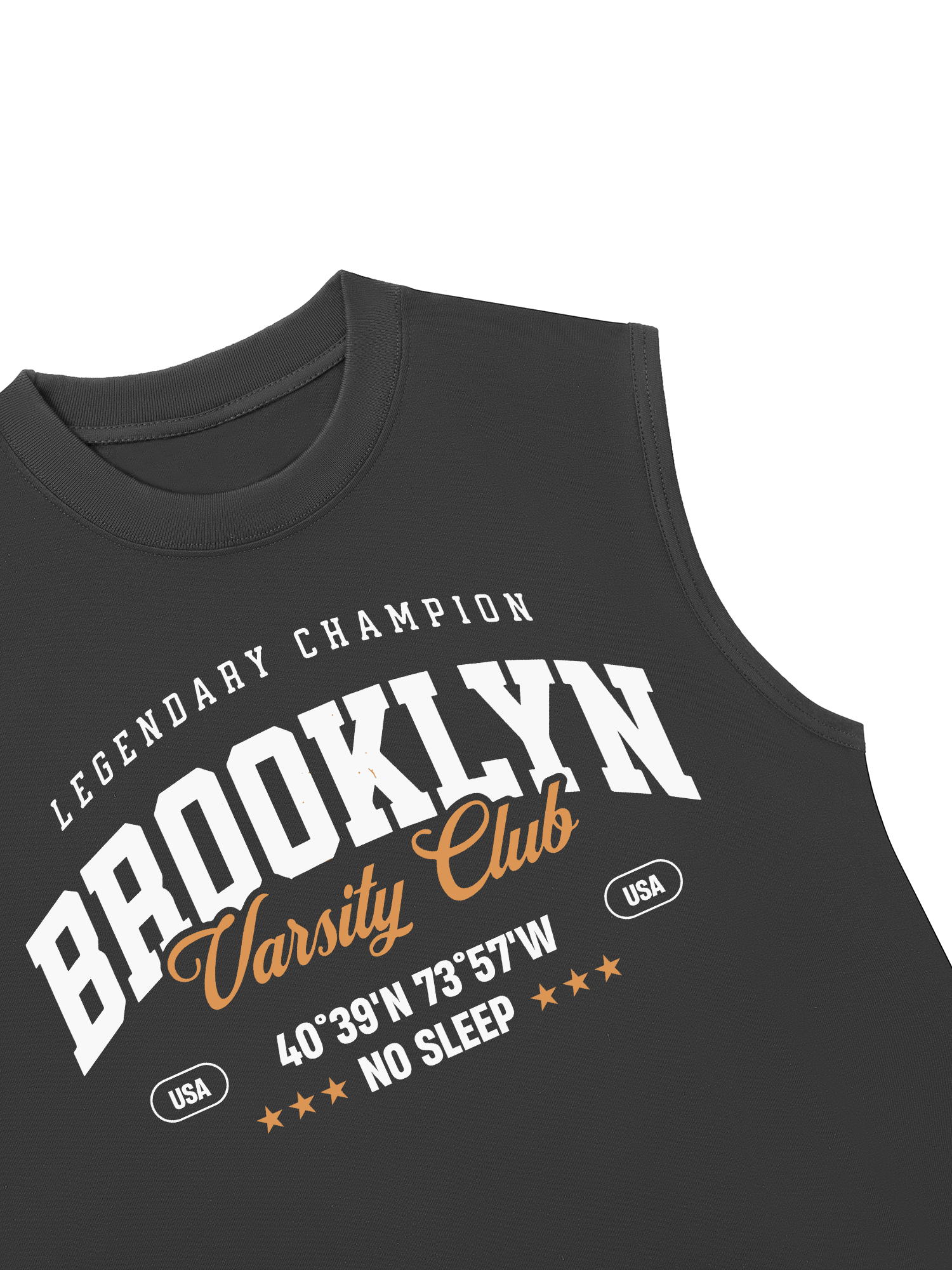 Áo Ba Lỗ Relaxed Fit City Brooklyn Varsity Club