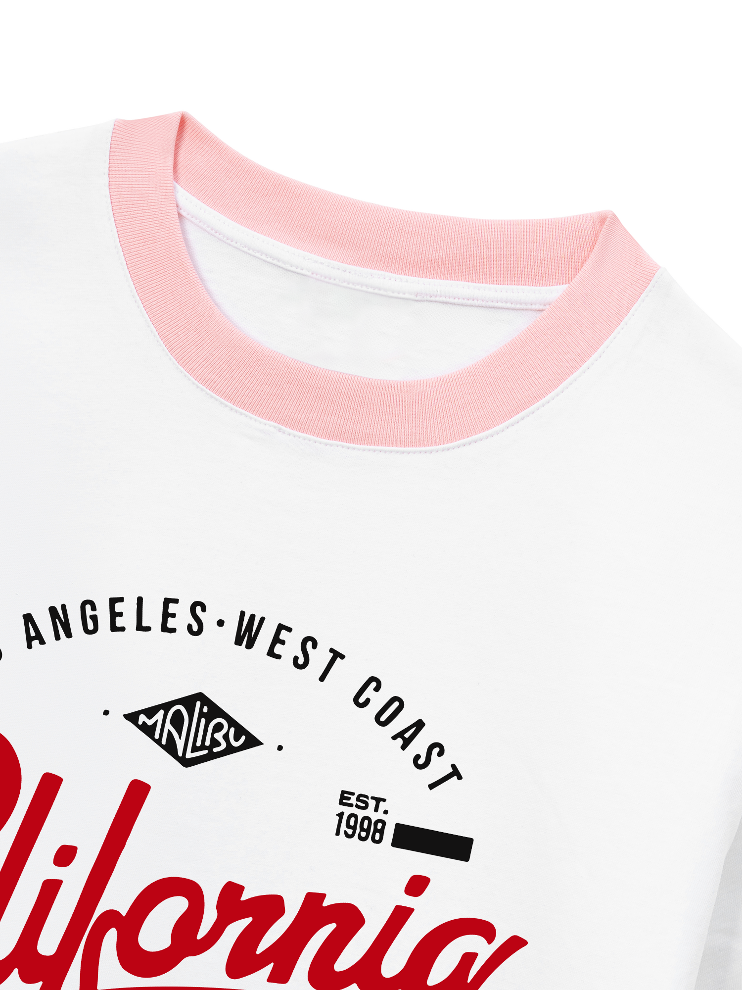Áo Thun Ringer Relaxed Fit City Cali Long Beach