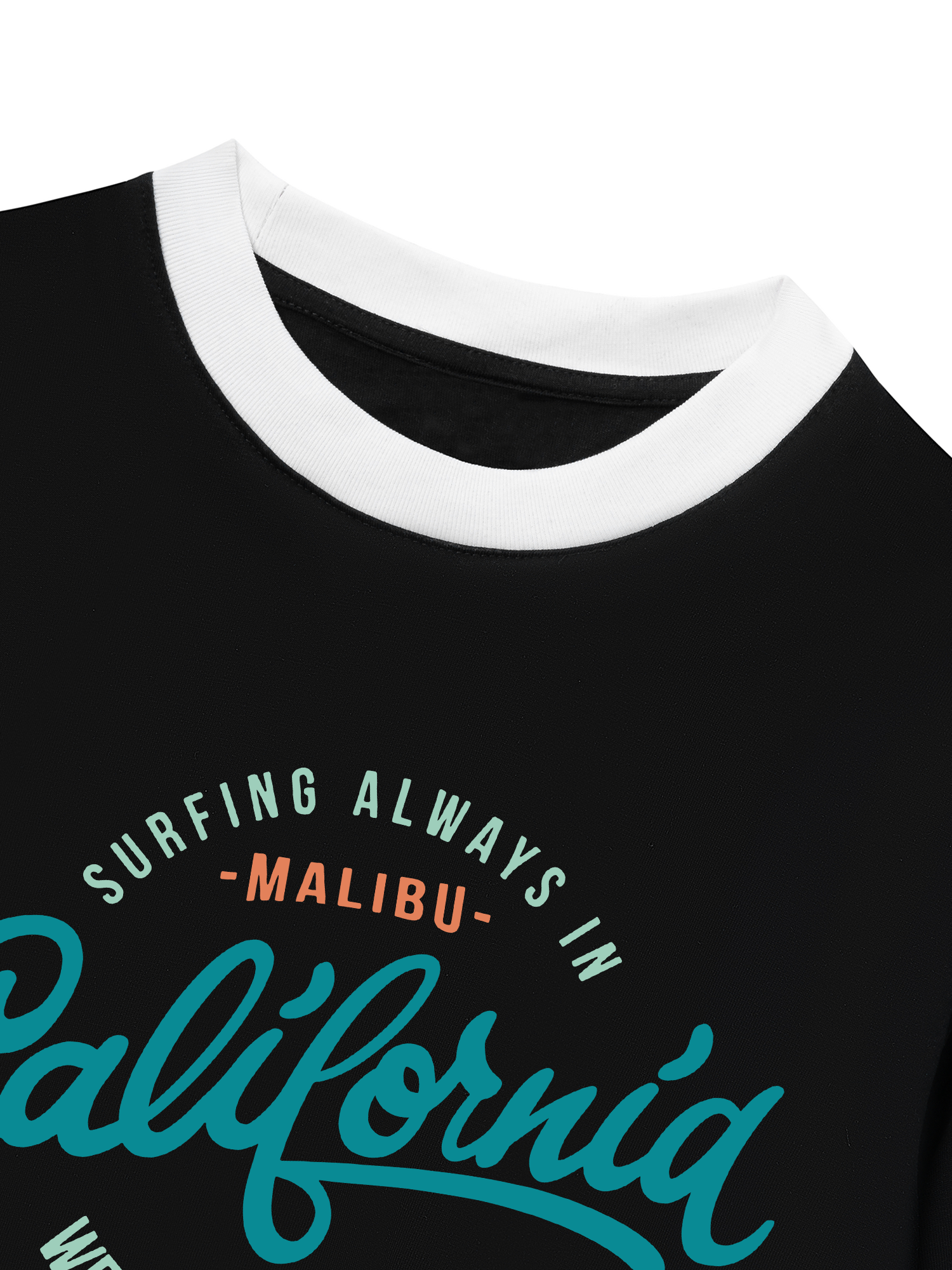Áo Thun Ringer Relaxed Fit Malibu West Coast