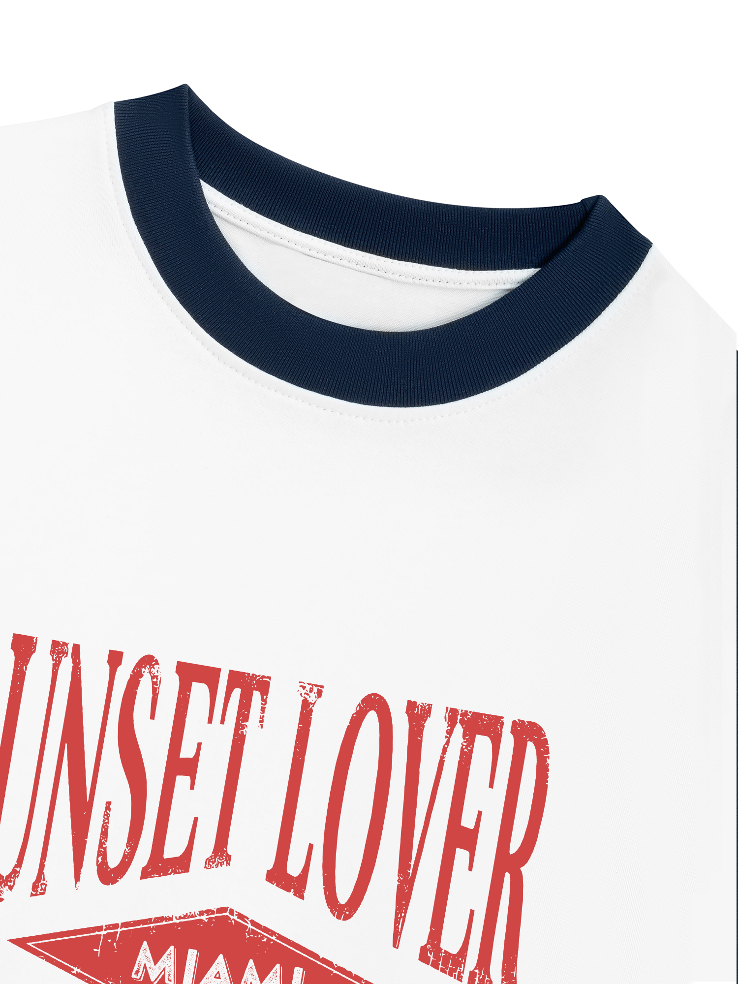 Áo Thun Ringer Relaxed Fit City Sunset Lover Miami