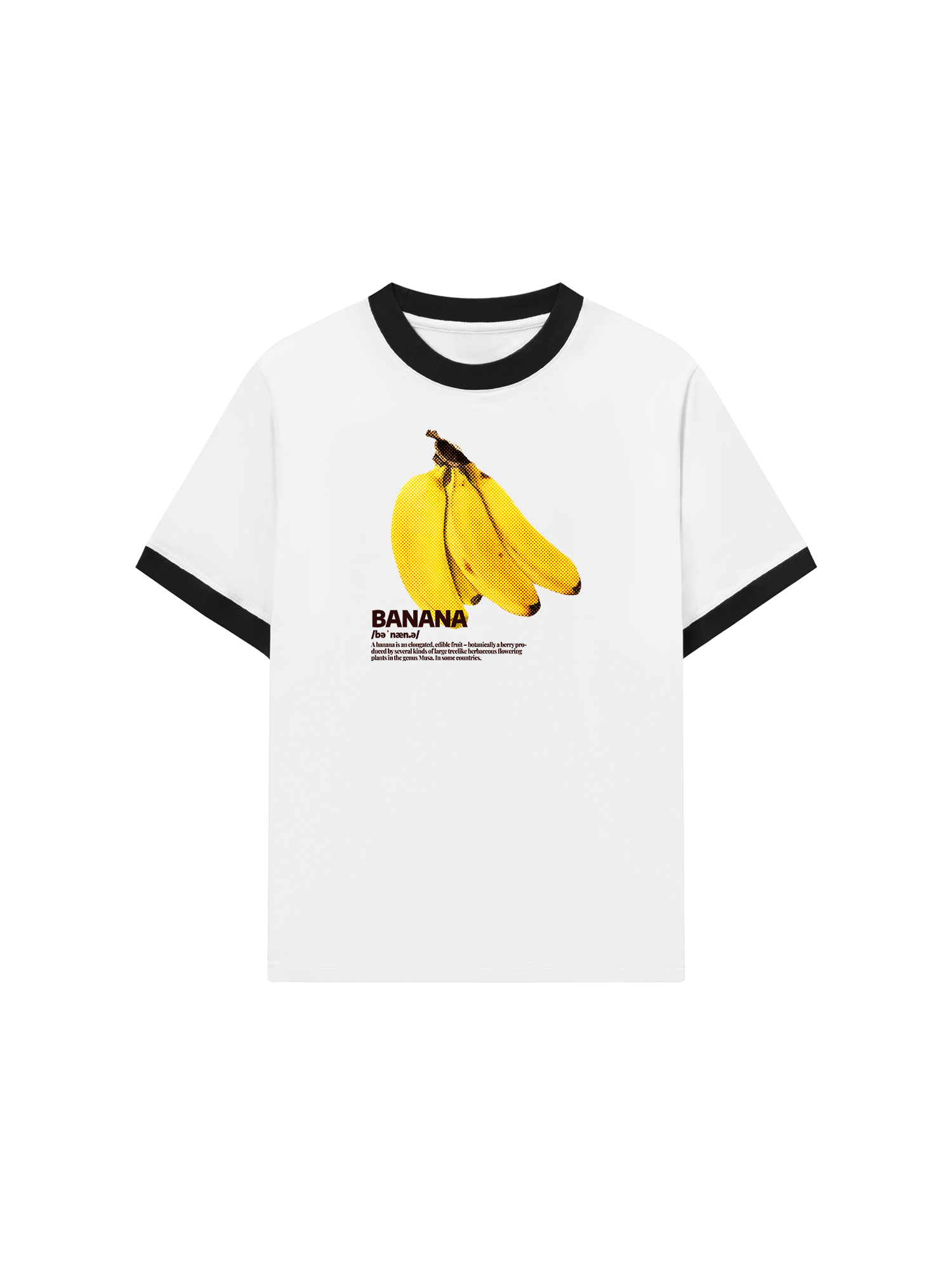 Áo Thun Ringer Relaxed Fit Tropical Banana Retro