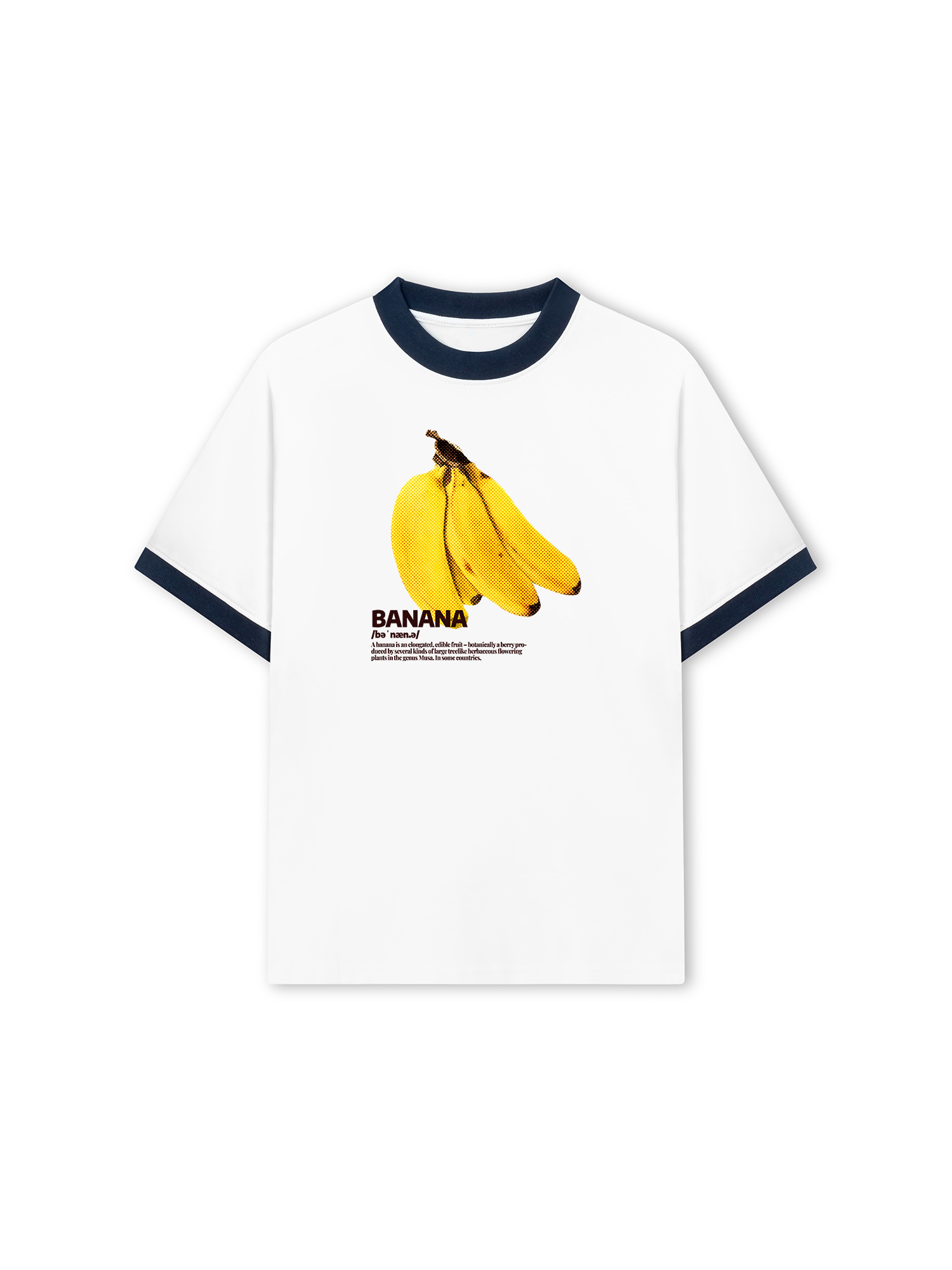 Áo Thun Ringer Relaxed Fit Tropical Banana Retro