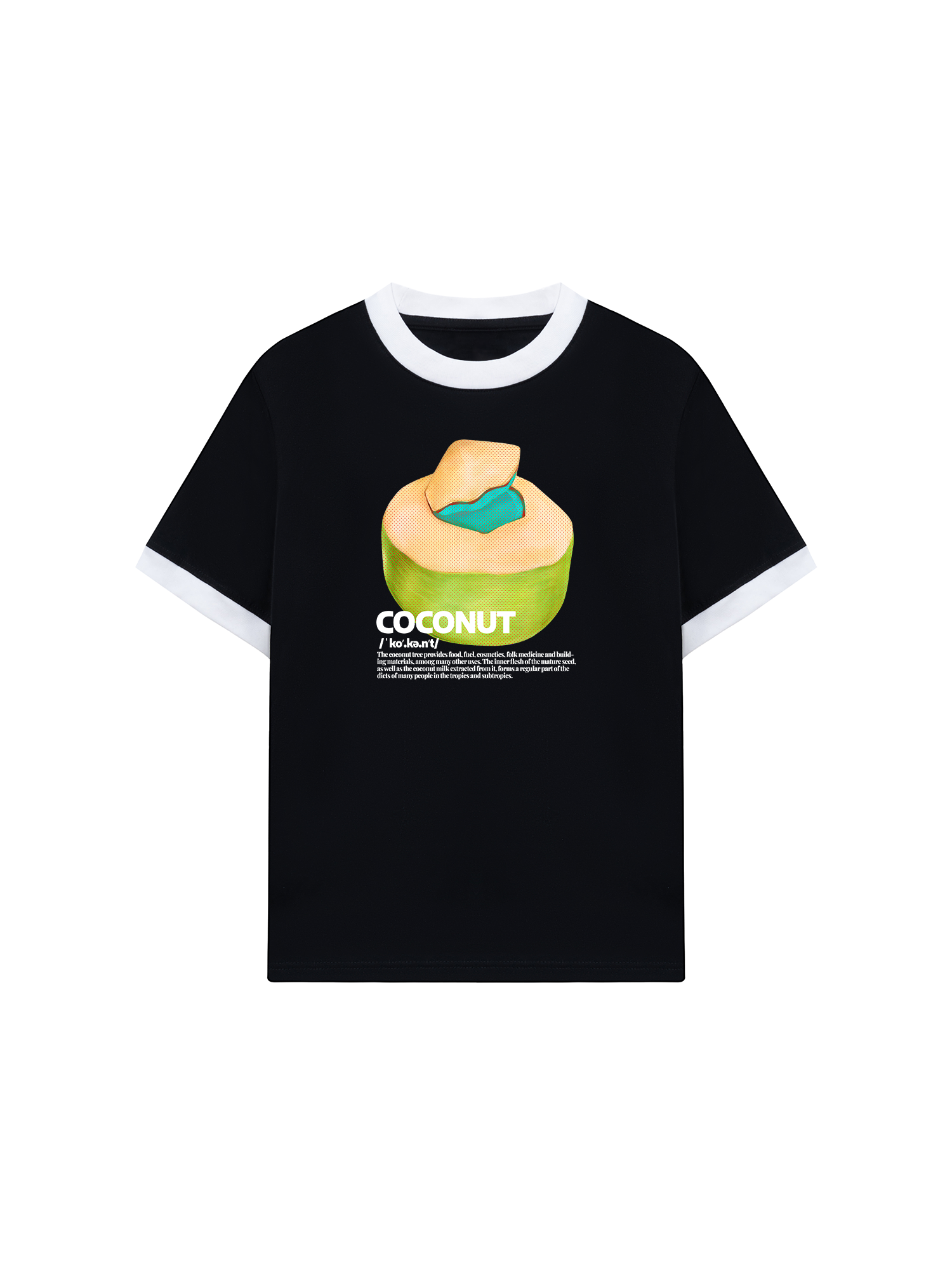 Áo Thun Ringer Relaxed Fit Tropical Coconut Retro