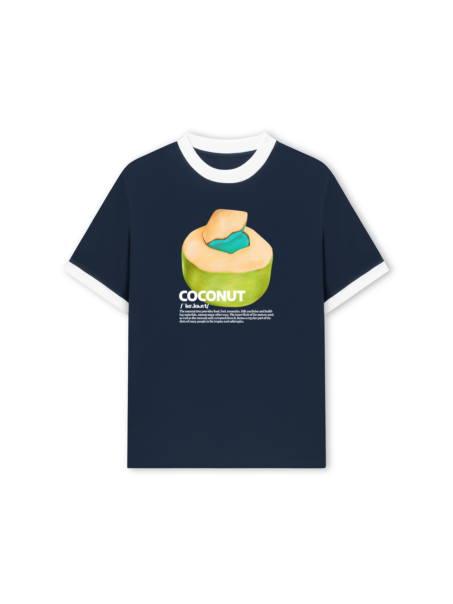 Áo Thun Ringer Relaxed Fit Tropical Coconut Retro