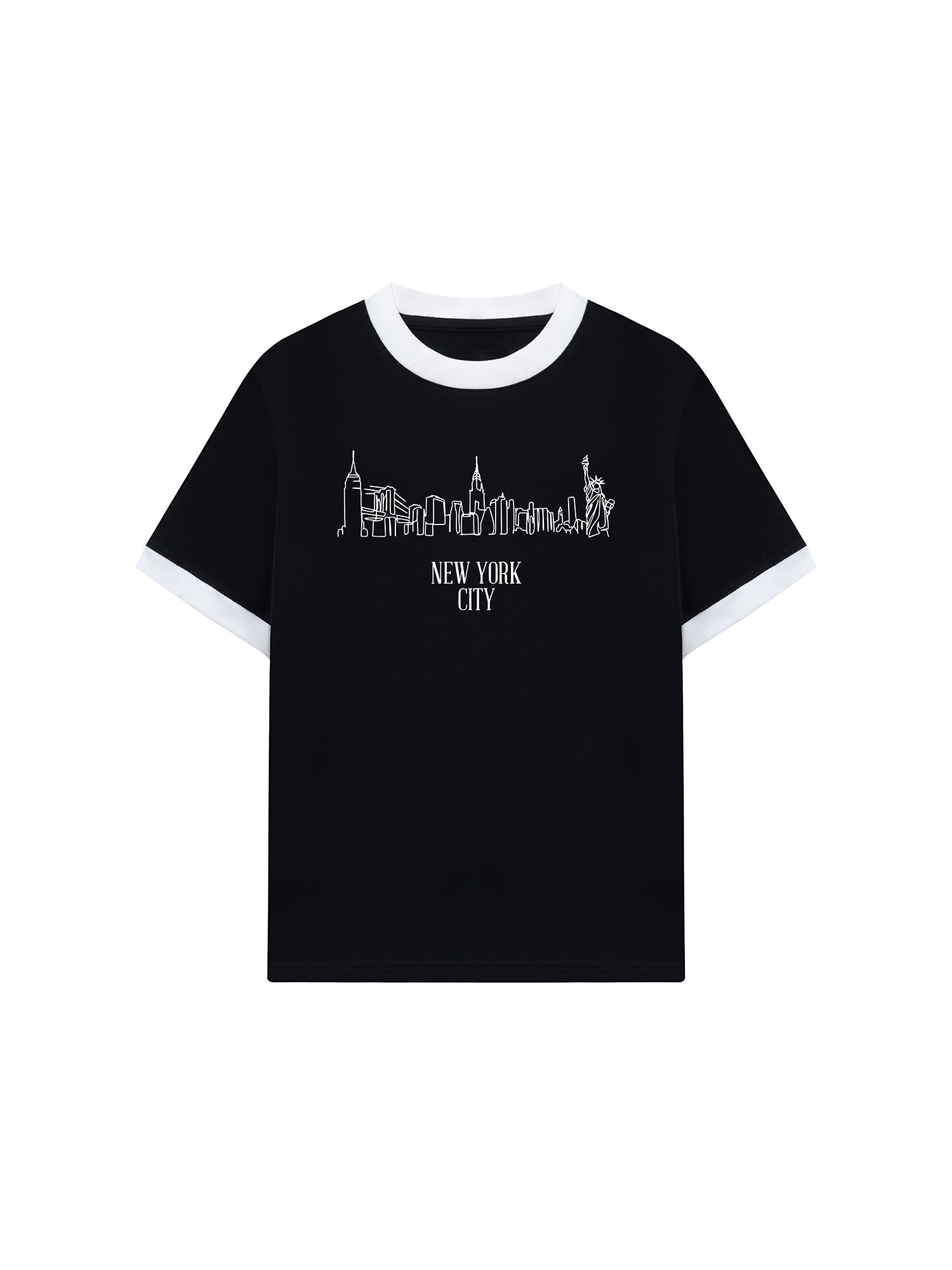 Áo Thun Ringer Relaxed Fit New York Minimalist