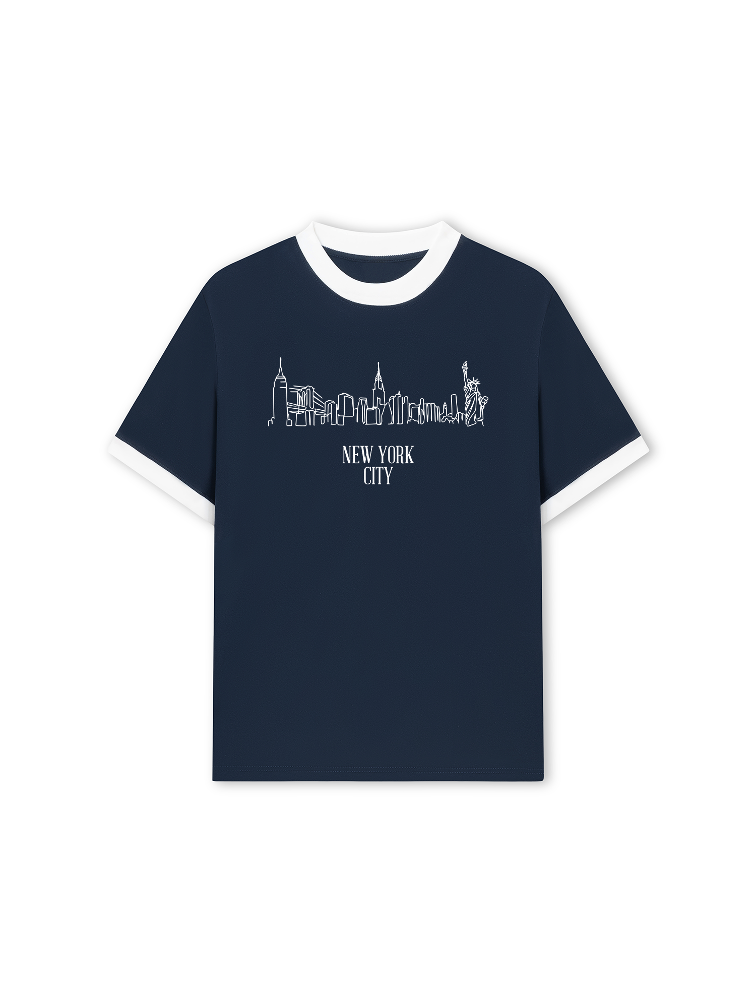 Áo Thun Ringer Relaxed Fit New York Minimalist