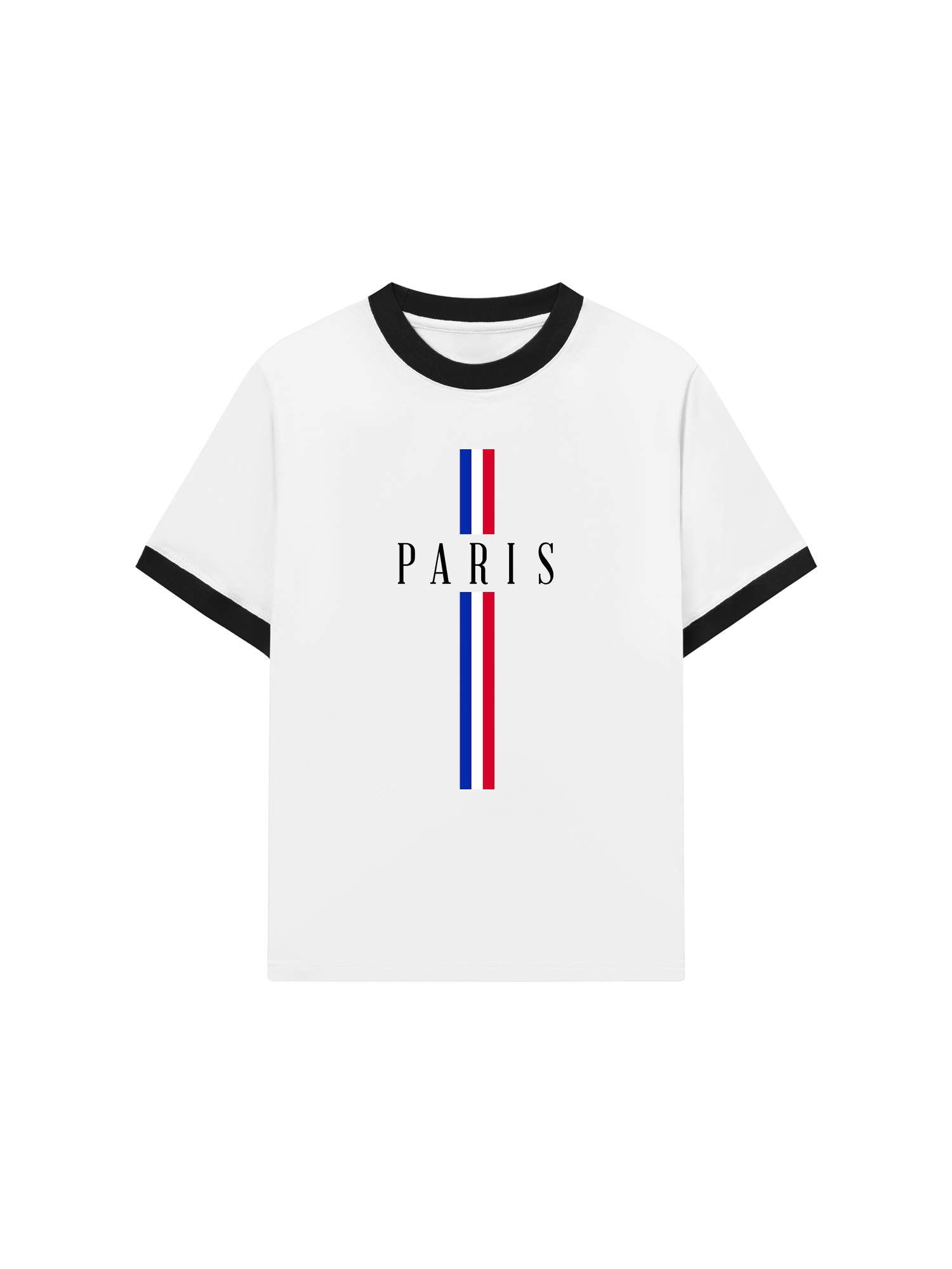 Áo Thun Ringer Relaxed Fit Paris Minimalist