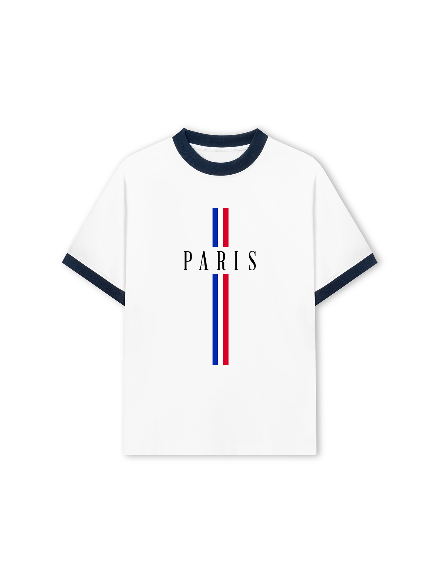 Áo Thun Ringer Relaxed Fit Paris Minimalist