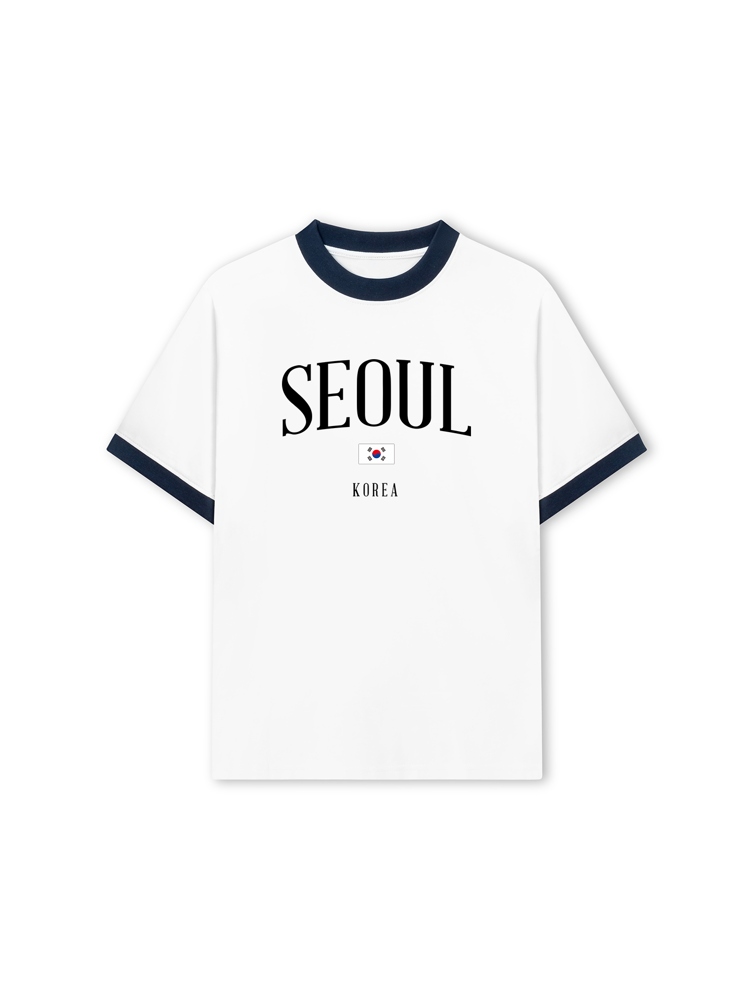 Áo Thun Ringer Relaxed Fit Seoul Korea Classic