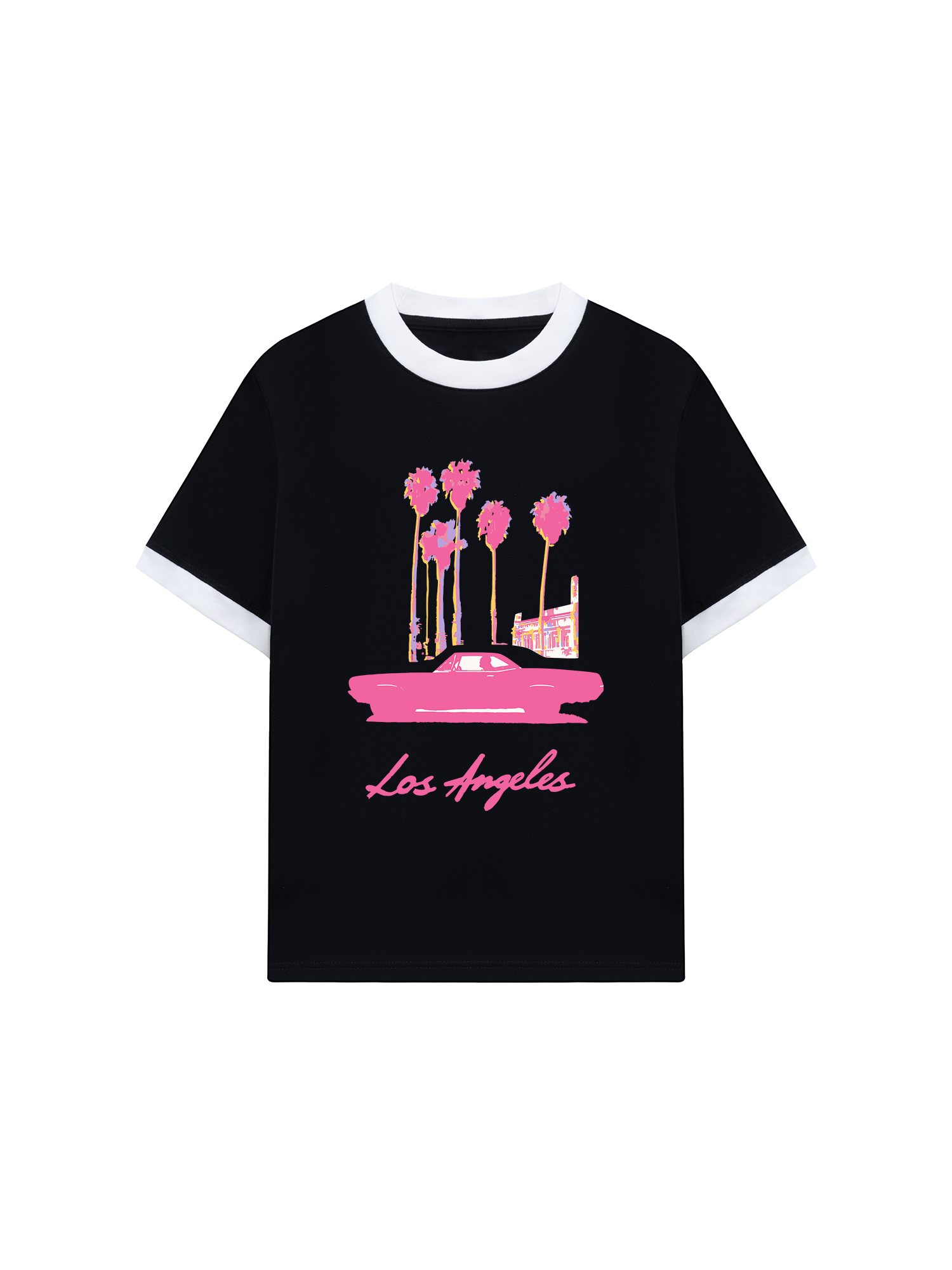 Áo Thun Ringer Relaxed Fit City L.A. Retro Drive