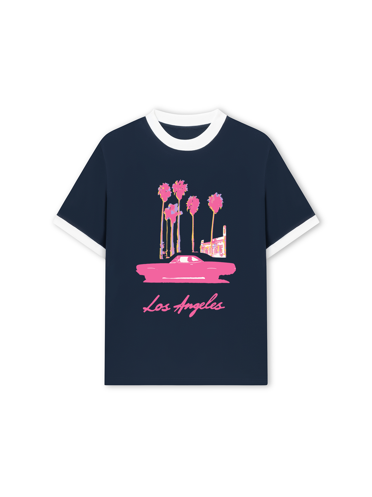 Áo Thun Ringer Relaxed Fit City L.A. Retro Drive