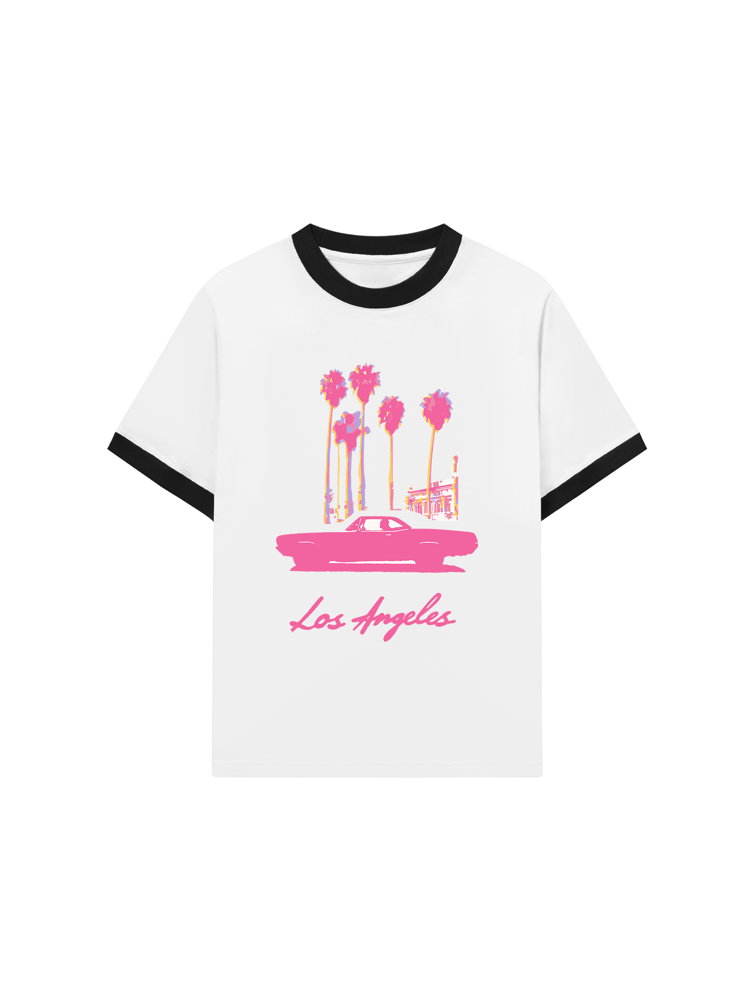 Áo Thun Ringer Relaxed Fit City L.A. Retro Drive