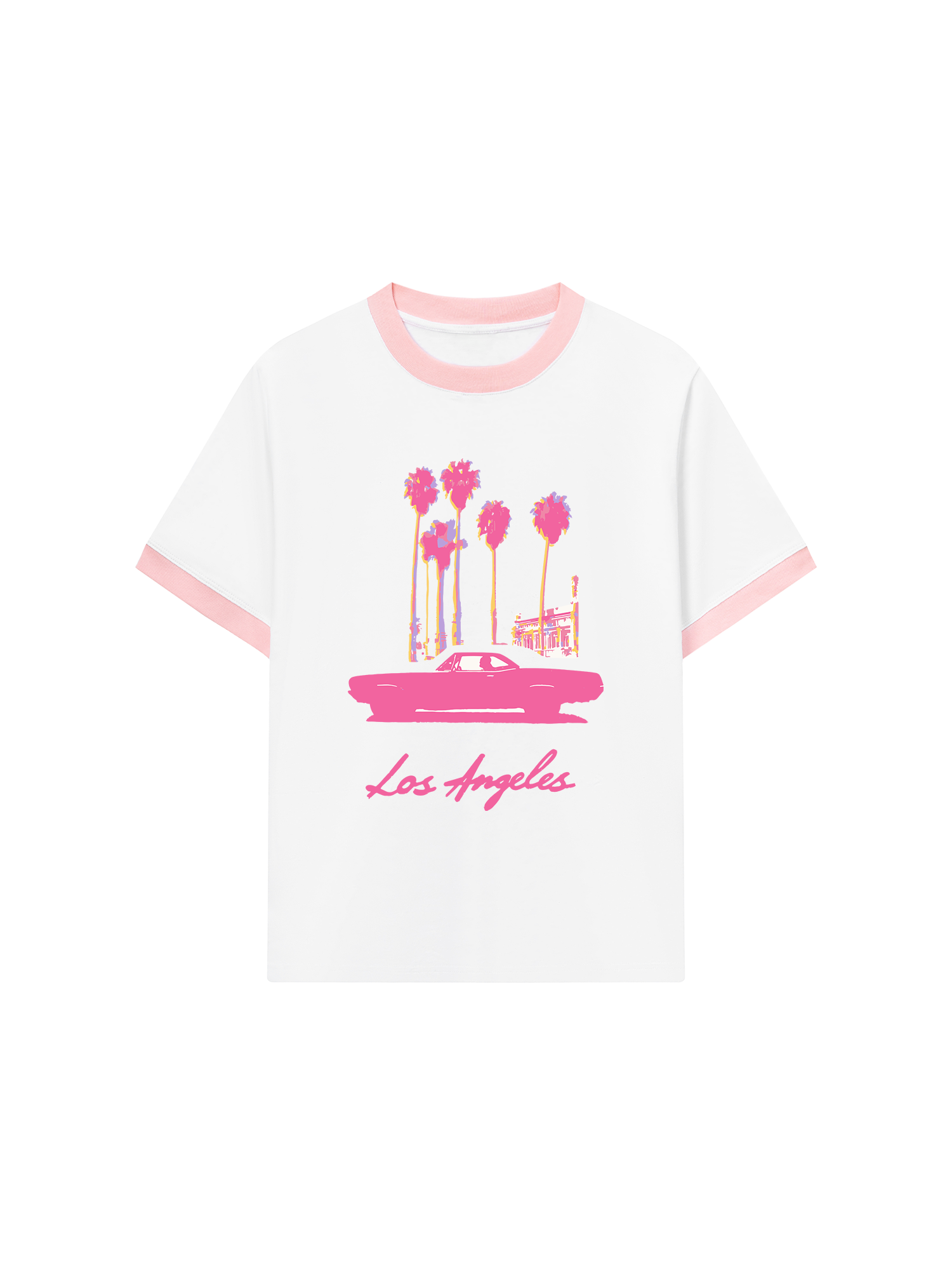 Áo Thun Ringer Relaxed Fit City L.A. Retro Drive