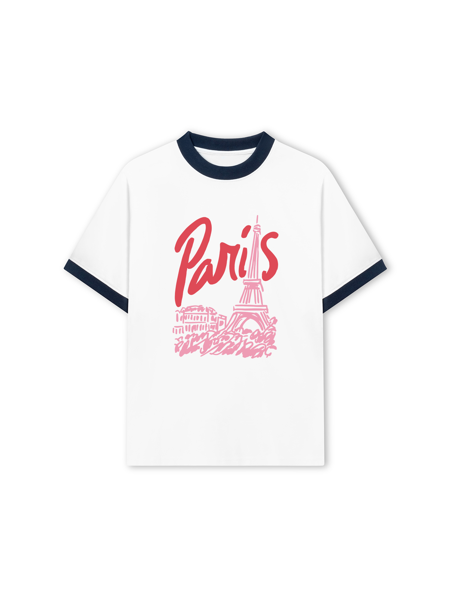 Áo Thun Ringer Relaxed Fit La Vie en Rose