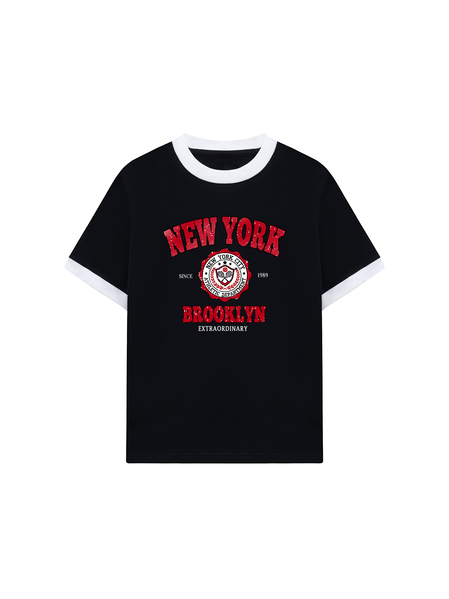Áo Thun Ringer Relaxed Fit City New York Brooklyn