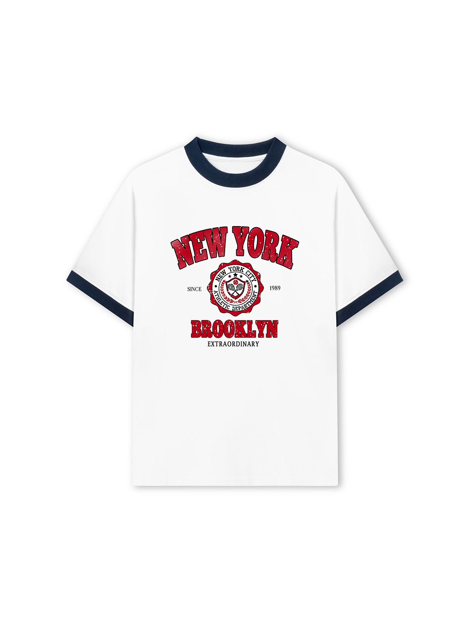 Áo Thun Ringer Relaxed Fit City New York Brooklyn